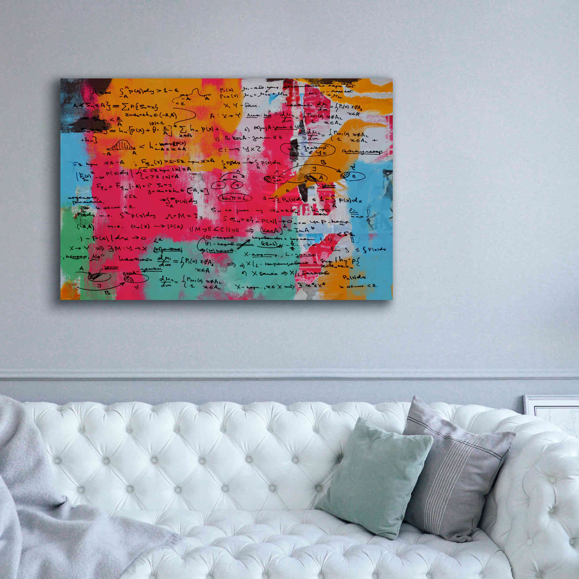 'Abstract Colorful Flows 2' by Irena Orlov Giclee Canvas Wall Art,60 x 40