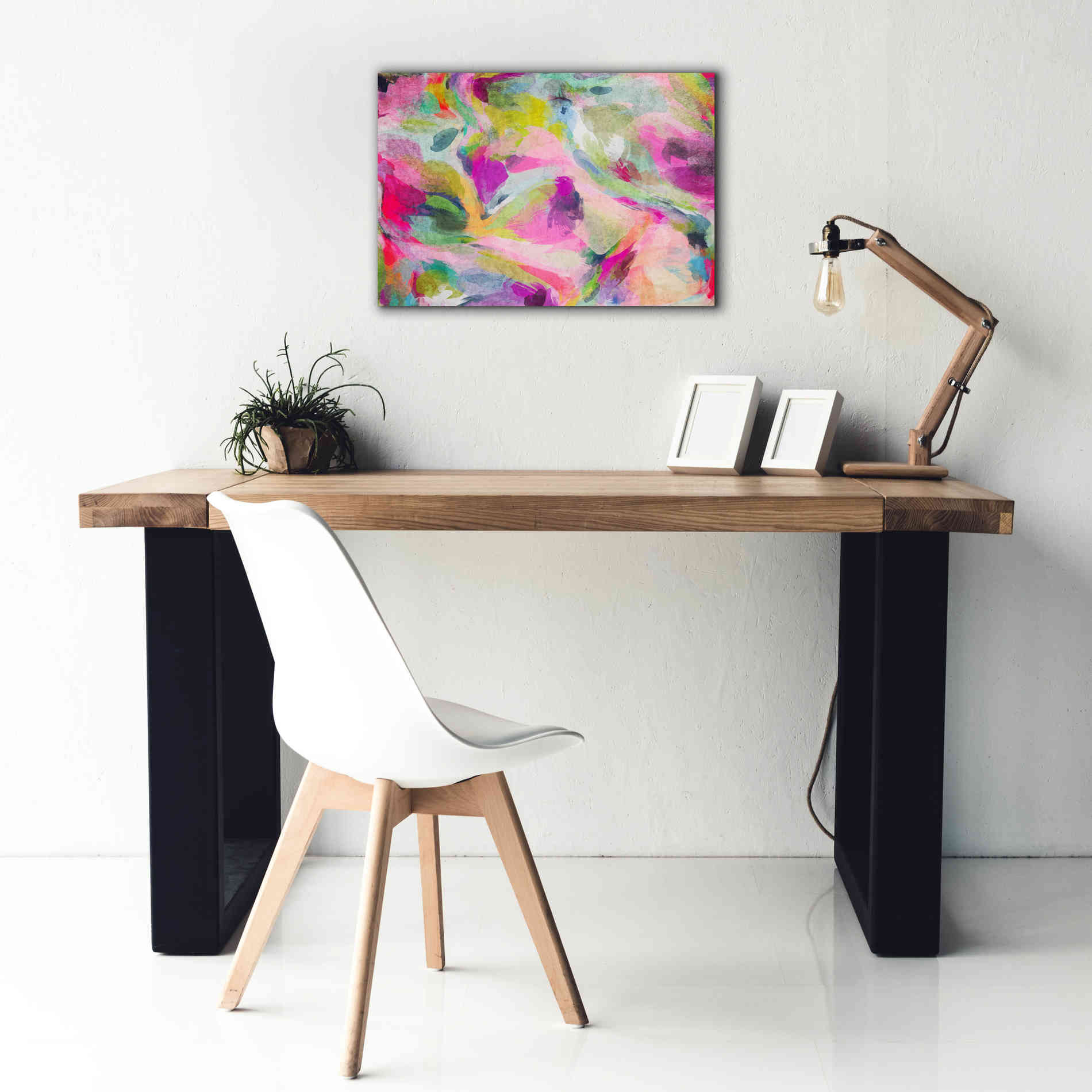 'Abstract Colorful Flows 3' by Irena Orlov Giclee Canvas Wall Art,26 x 18