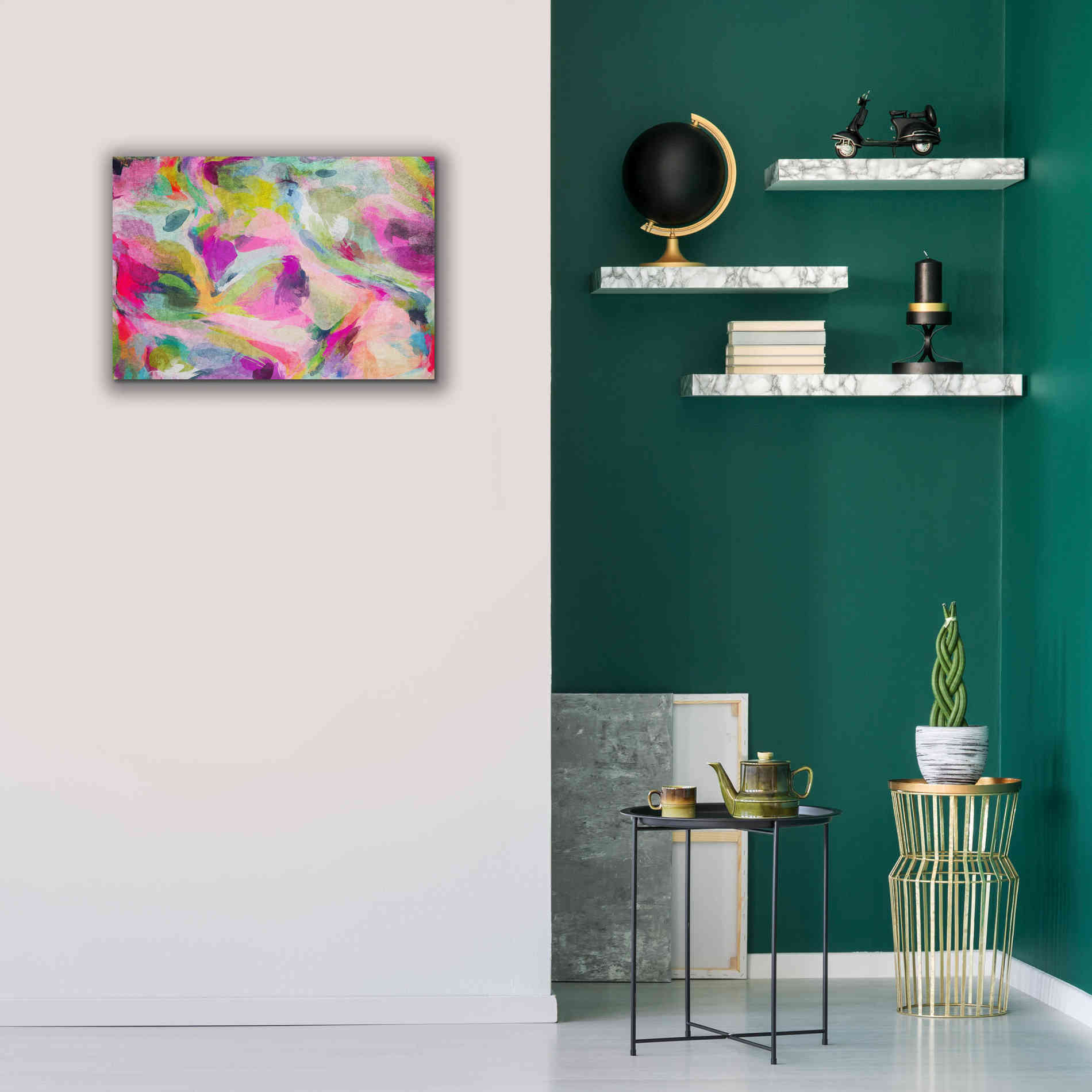 'Abstract Colorful Flows 3' by Irena Orlov Giclee Canvas Wall Art,26 x 18