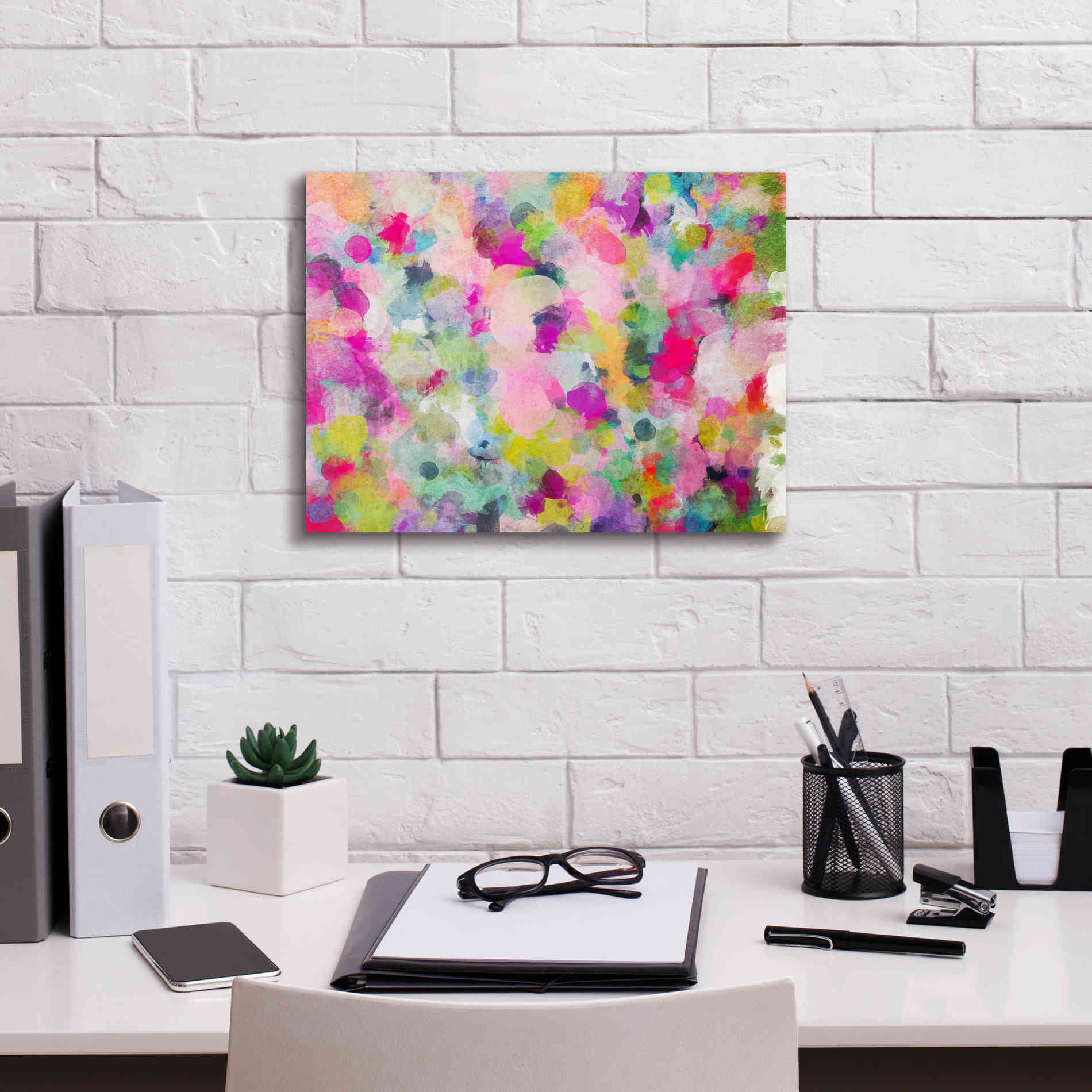 'Abstract Colorful Flows 4' by Irena Orlov Giclee Canvas Wall Art,16 x 12