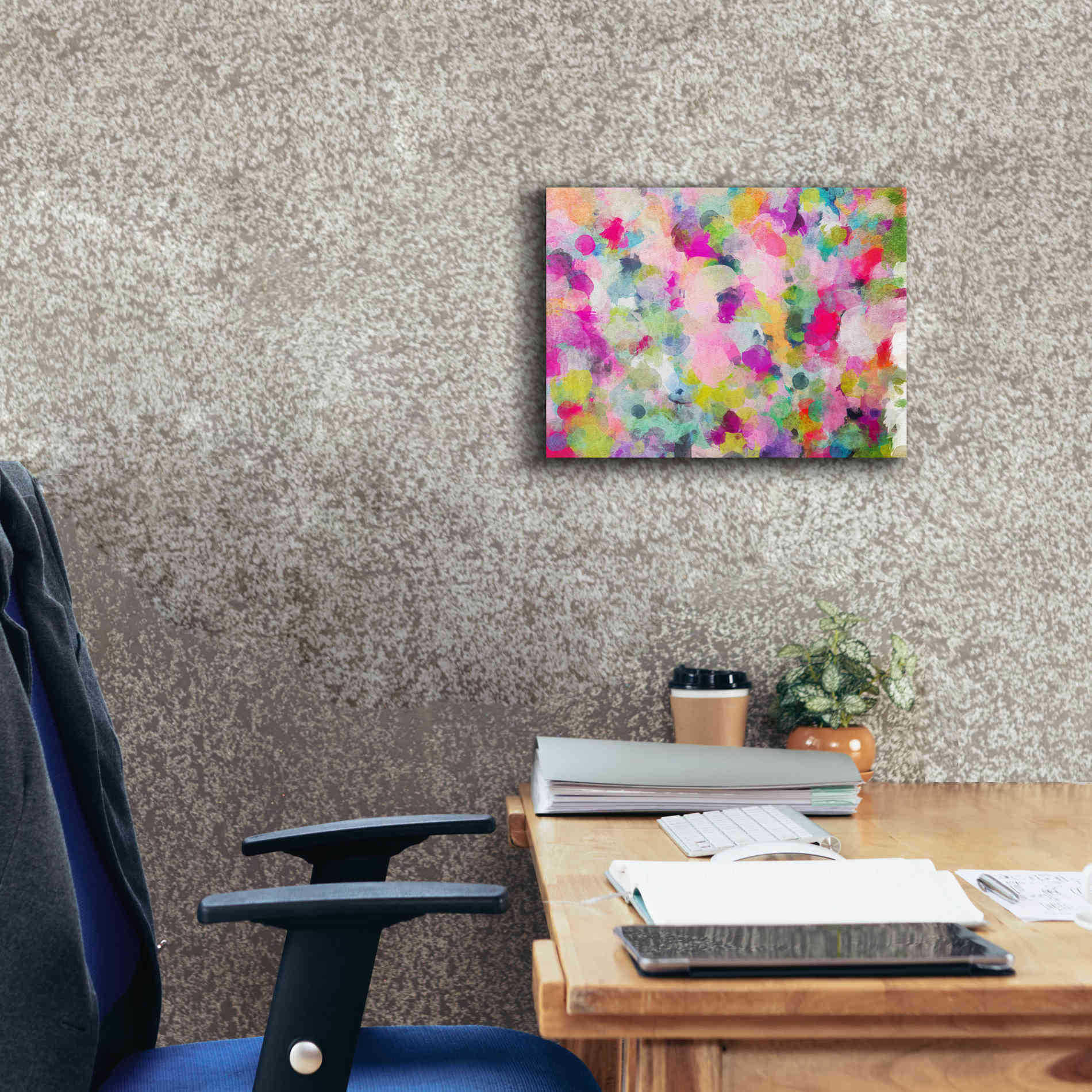 'Abstract Colorful Flows 4' by Irena Orlov Giclee Canvas Wall Art,16 x 12