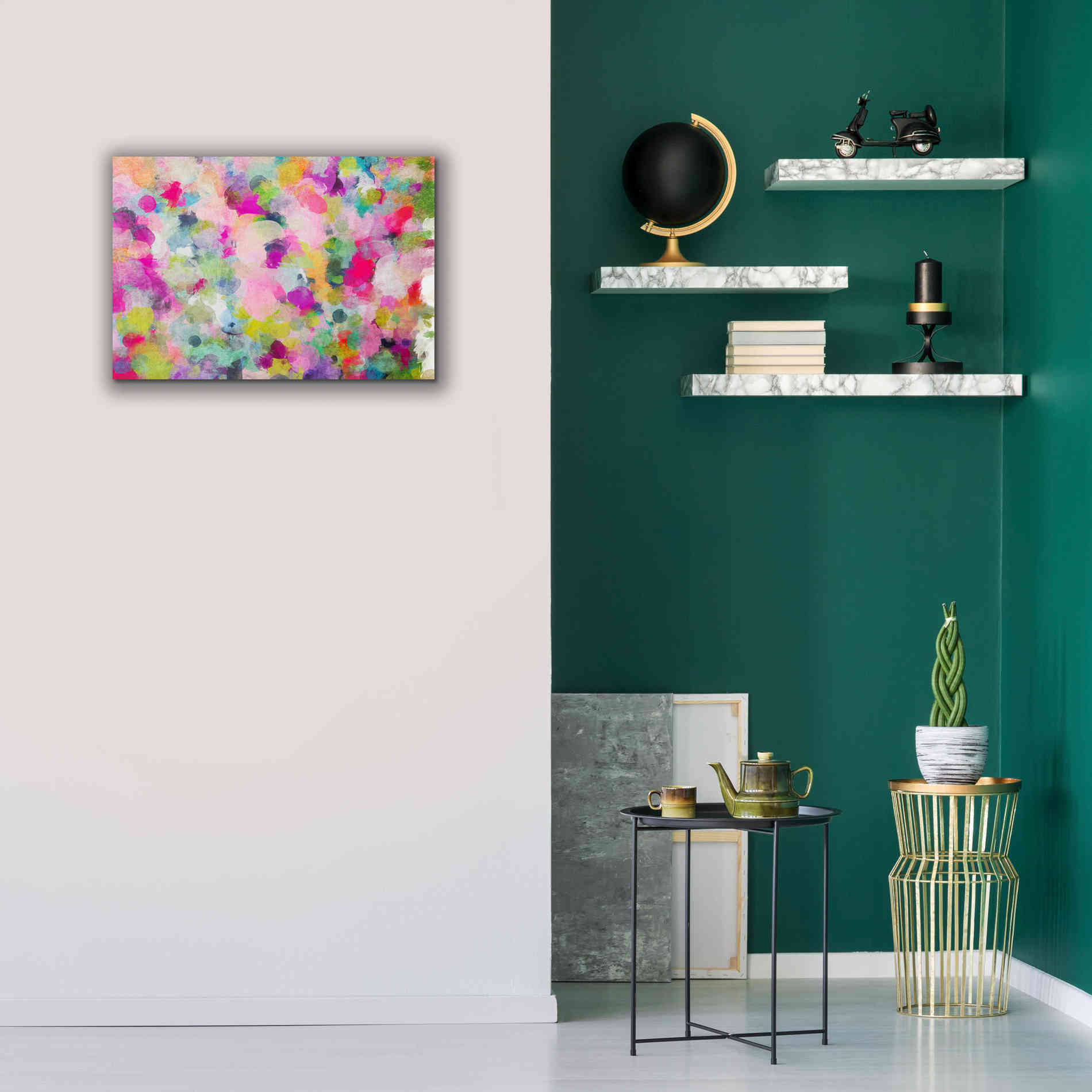 'Abstract Colorful Flows 4' by Irena Orlov Giclee Canvas Wall Art,26 x 18