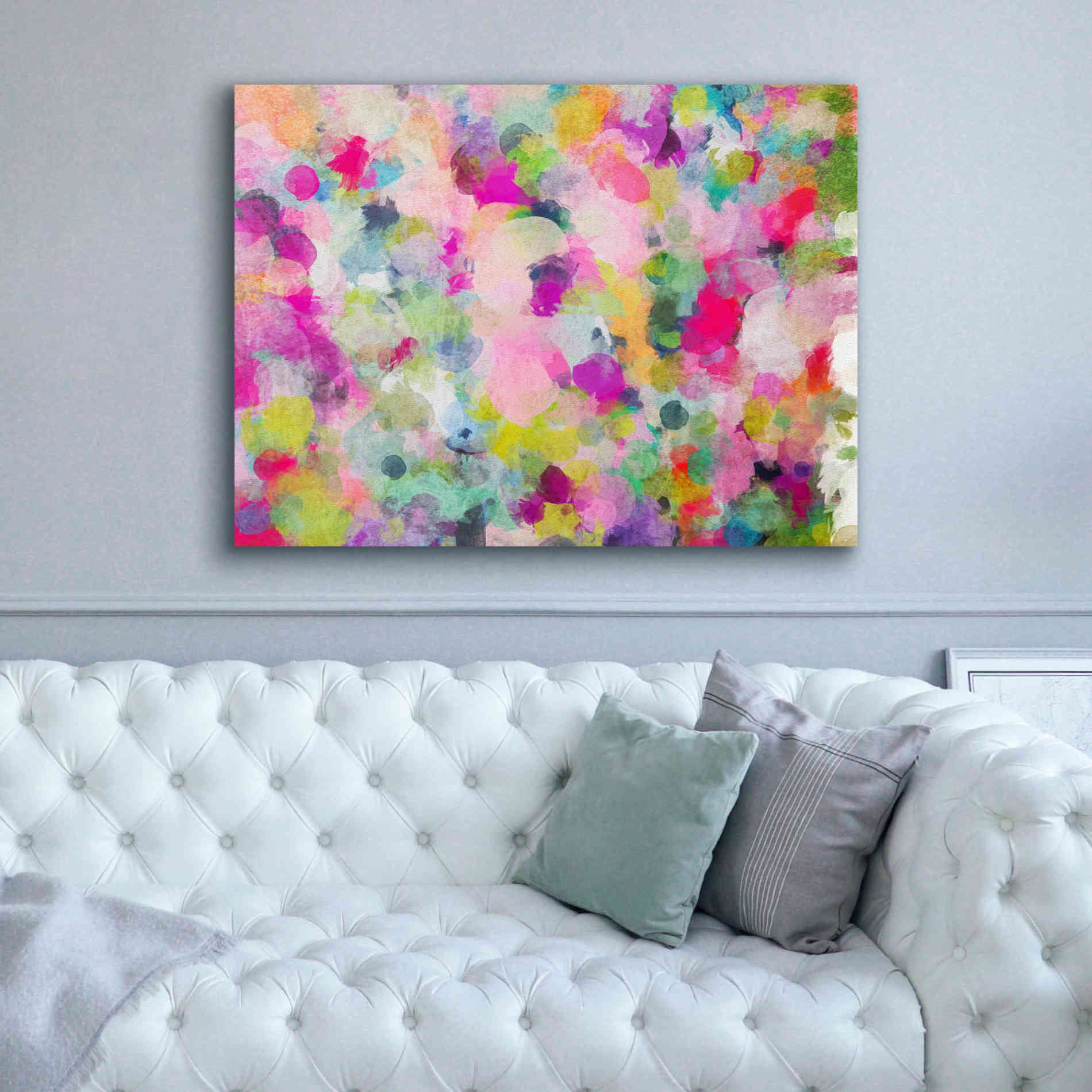 'Abstract Colorful Flows 4' by Irena Orlov Giclee Canvas Wall Art,54 x 40