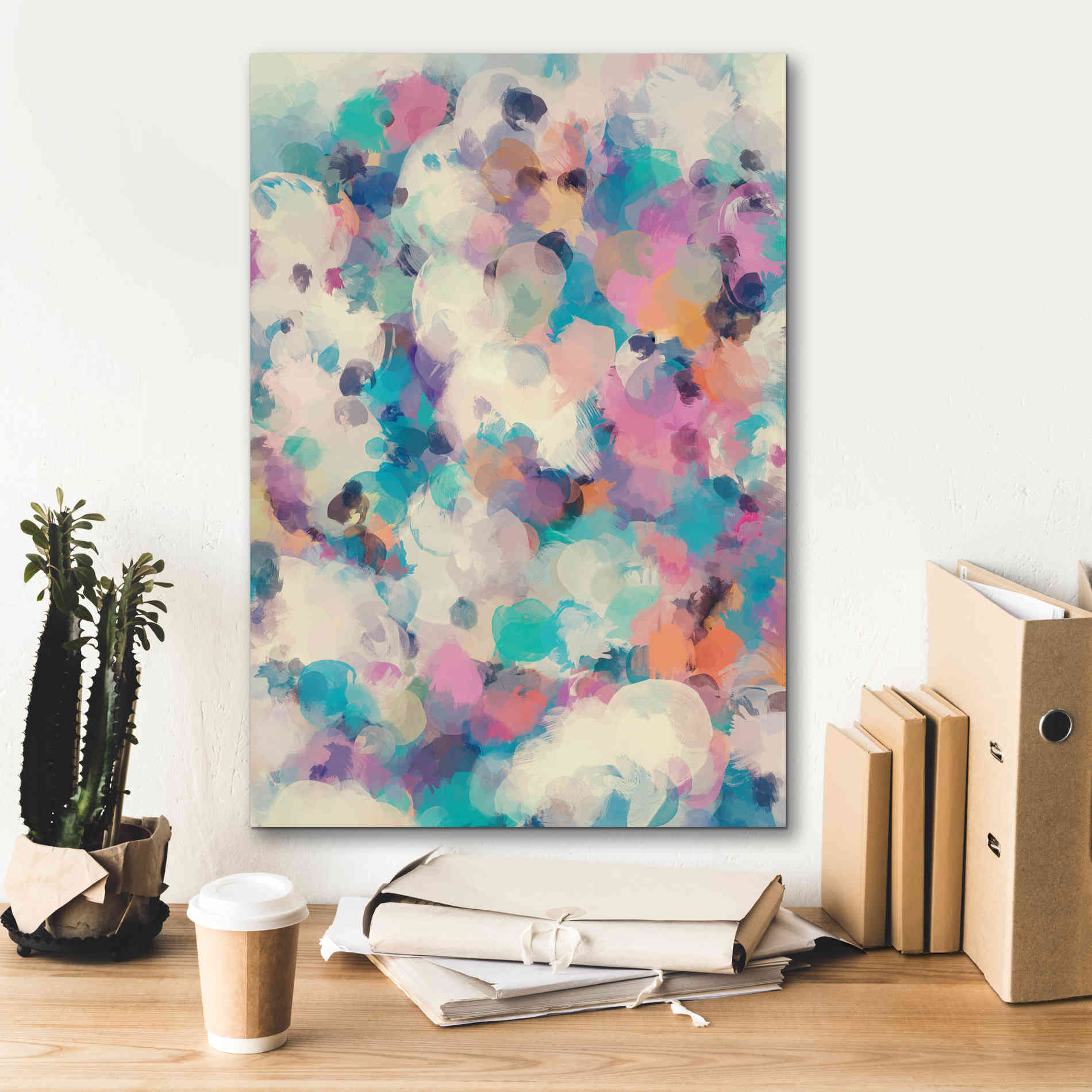 'Abstract Colorful Flows 5' by Irena Orlov Giclee Canvas Wall Art,18 x 26