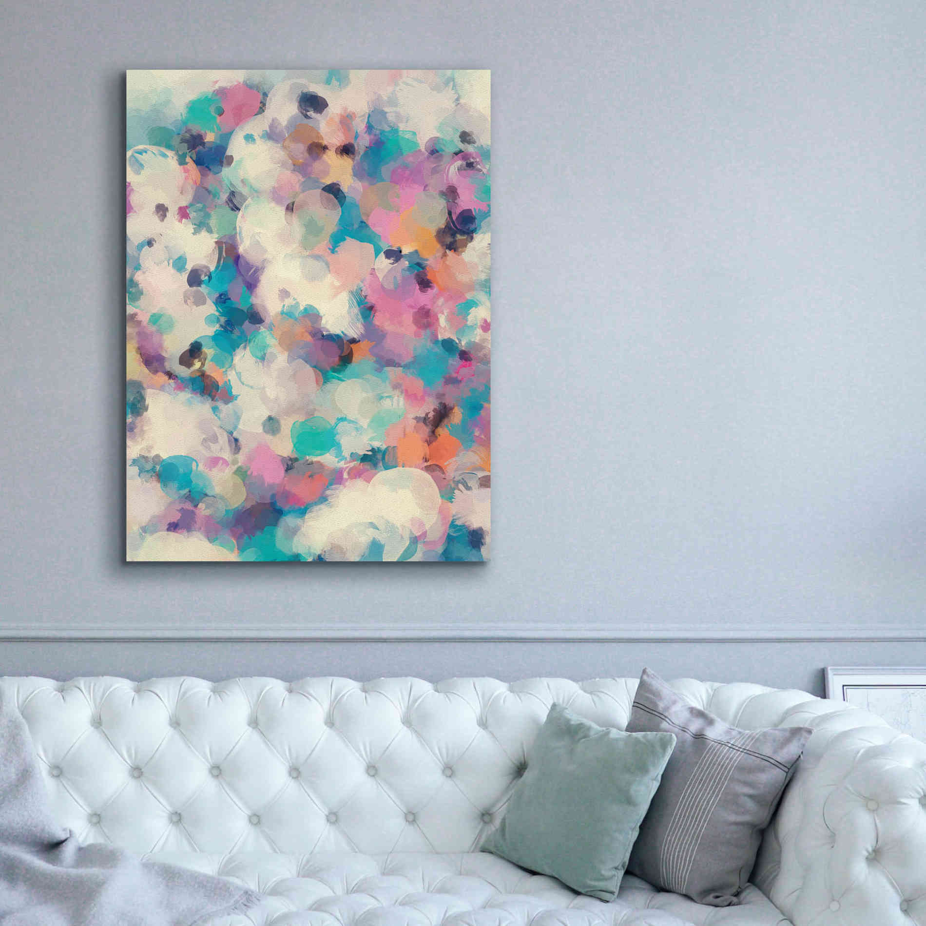 'Abstract Colorful Flows 5' by Irena Orlov Giclee Canvas Wall Art,40 x 54