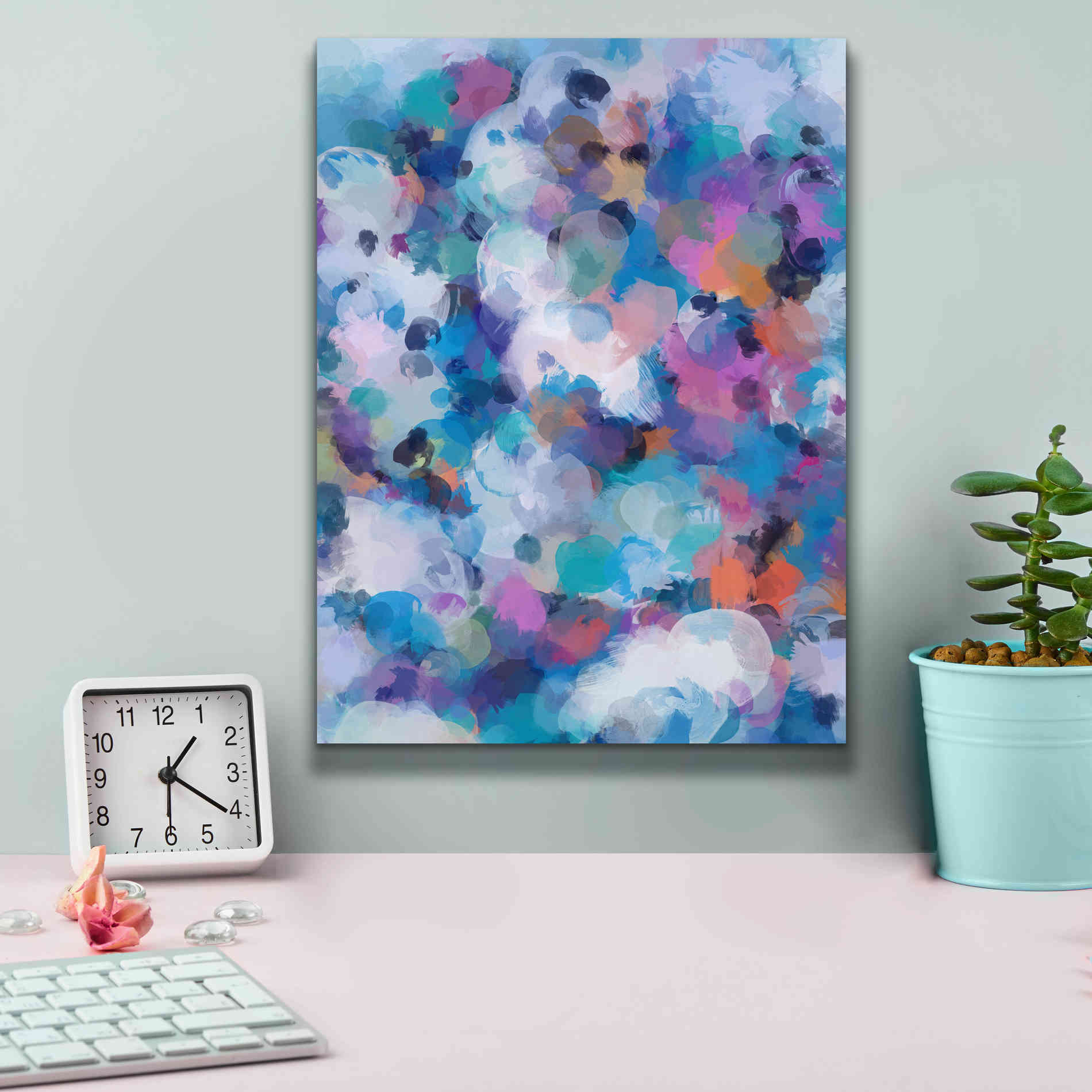 'Abstract Colorful Flows 6' by Irena Orlov Giclee Canvas Wall Art,12 x 16