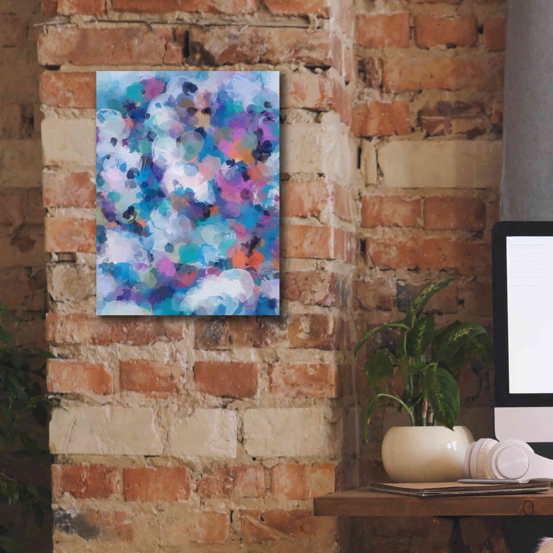 'Abstract Colorful Flows 6' by Irena Orlov Giclee Canvas Wall Art,12 x 16