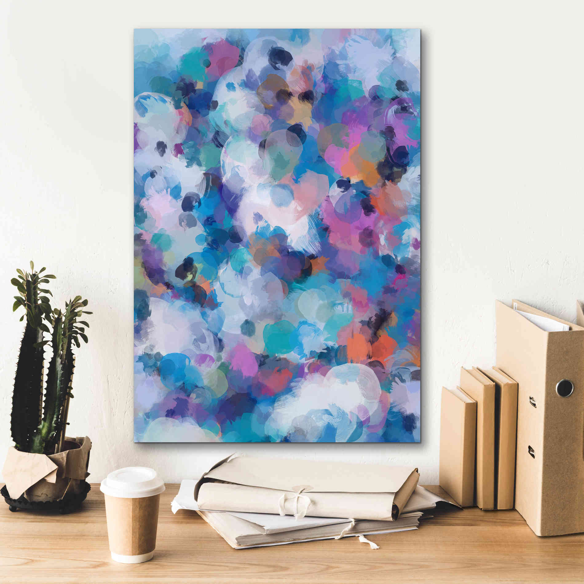 'Abstract Colorful Flows 6' by Irena Orlov Giclee Canvas Wall Art,18 x 26