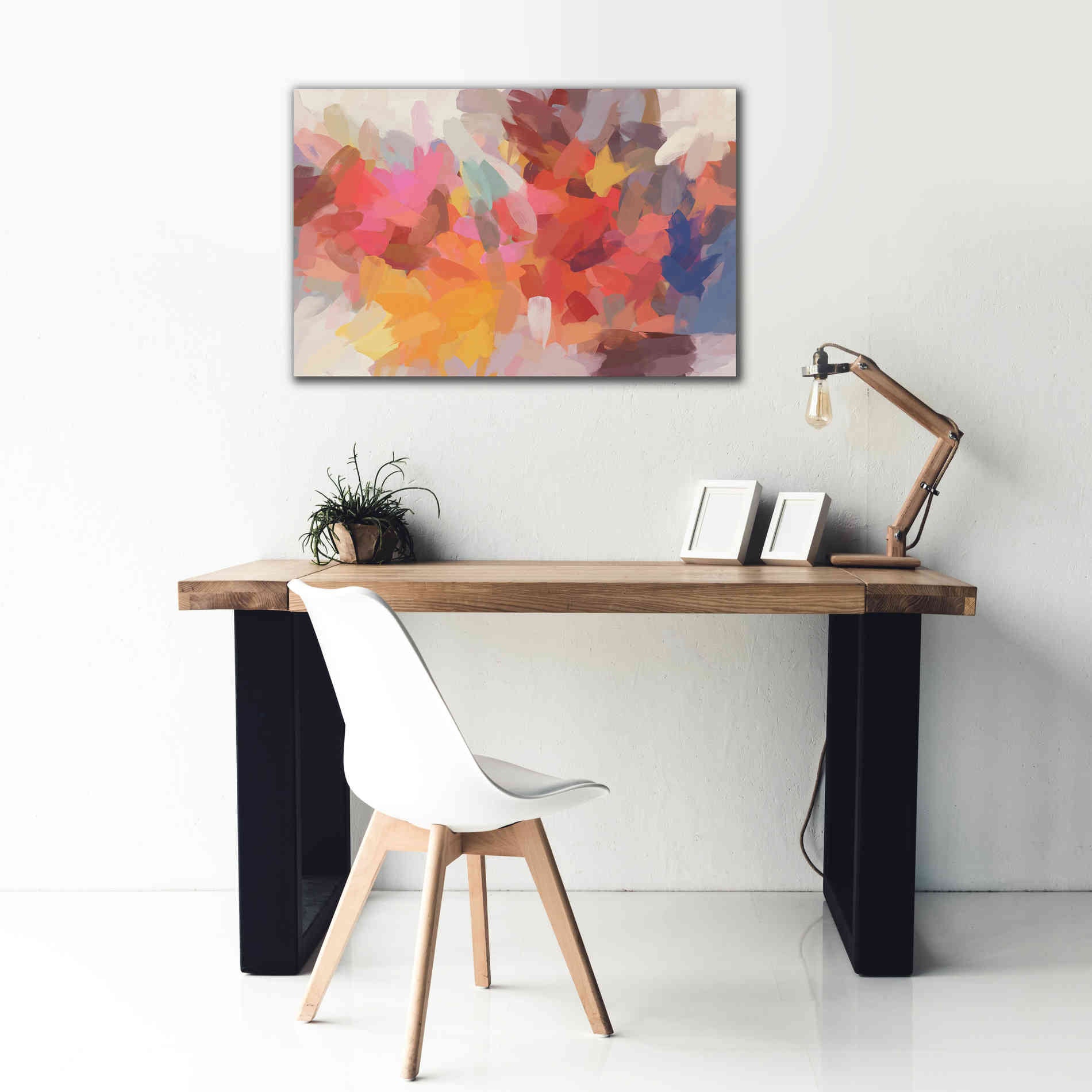 'Abstract Colorful Flows 7' by Irena Orlov Giclee Canvas Wall Art,40 x 26