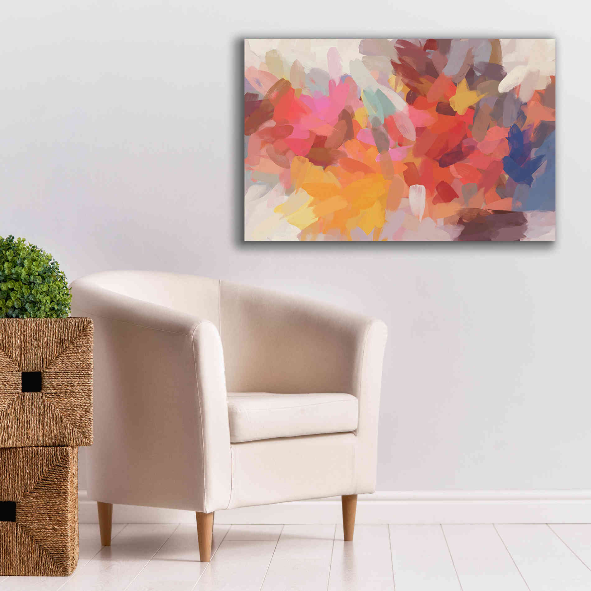 'Abstract Colorful Flows 7' by Irena Orlov Giclee Canvas Wall Art,40 x 26