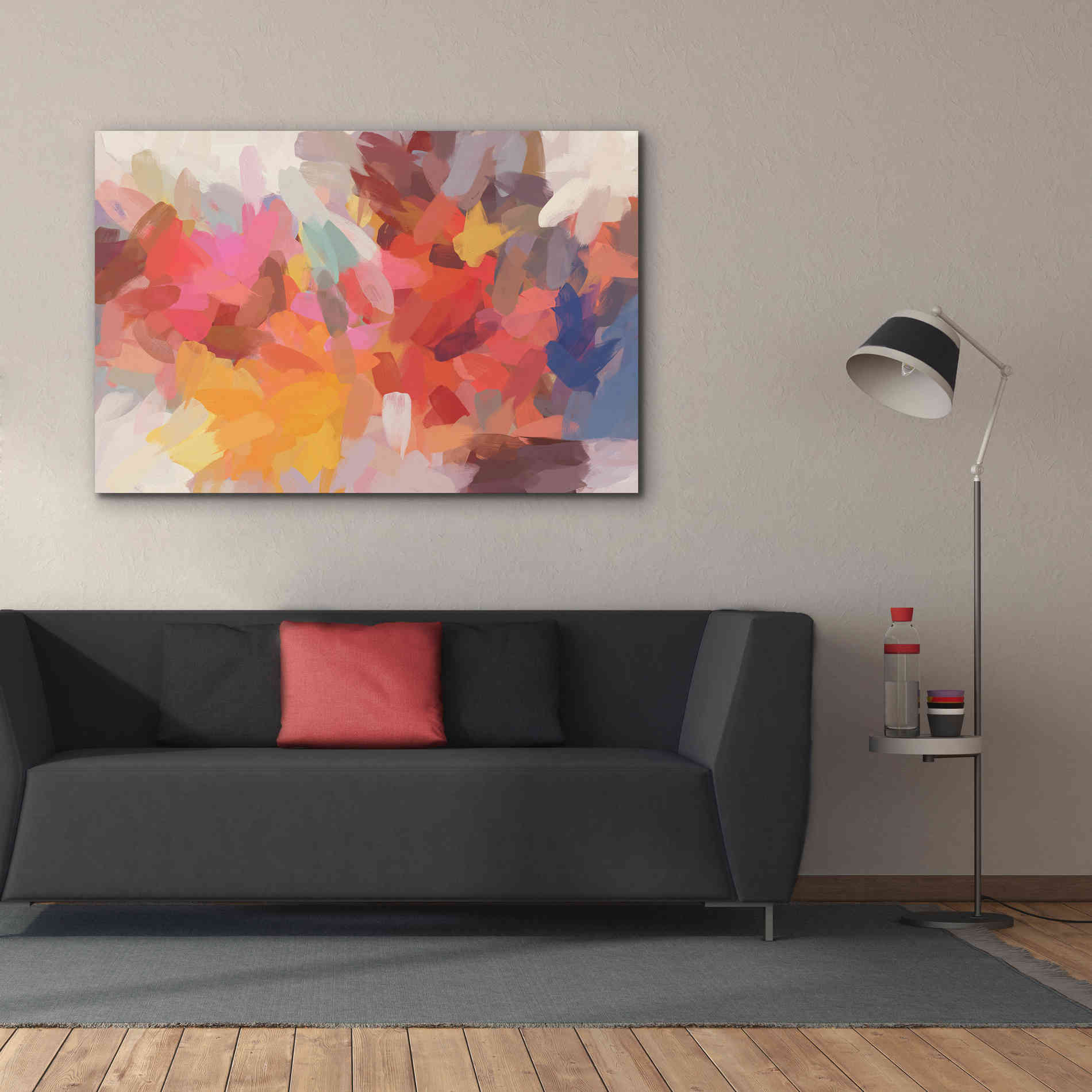 'Abstract Colorful Flows 7' by Irena Orlov Giclee Canvas Wall Art,60 x 40