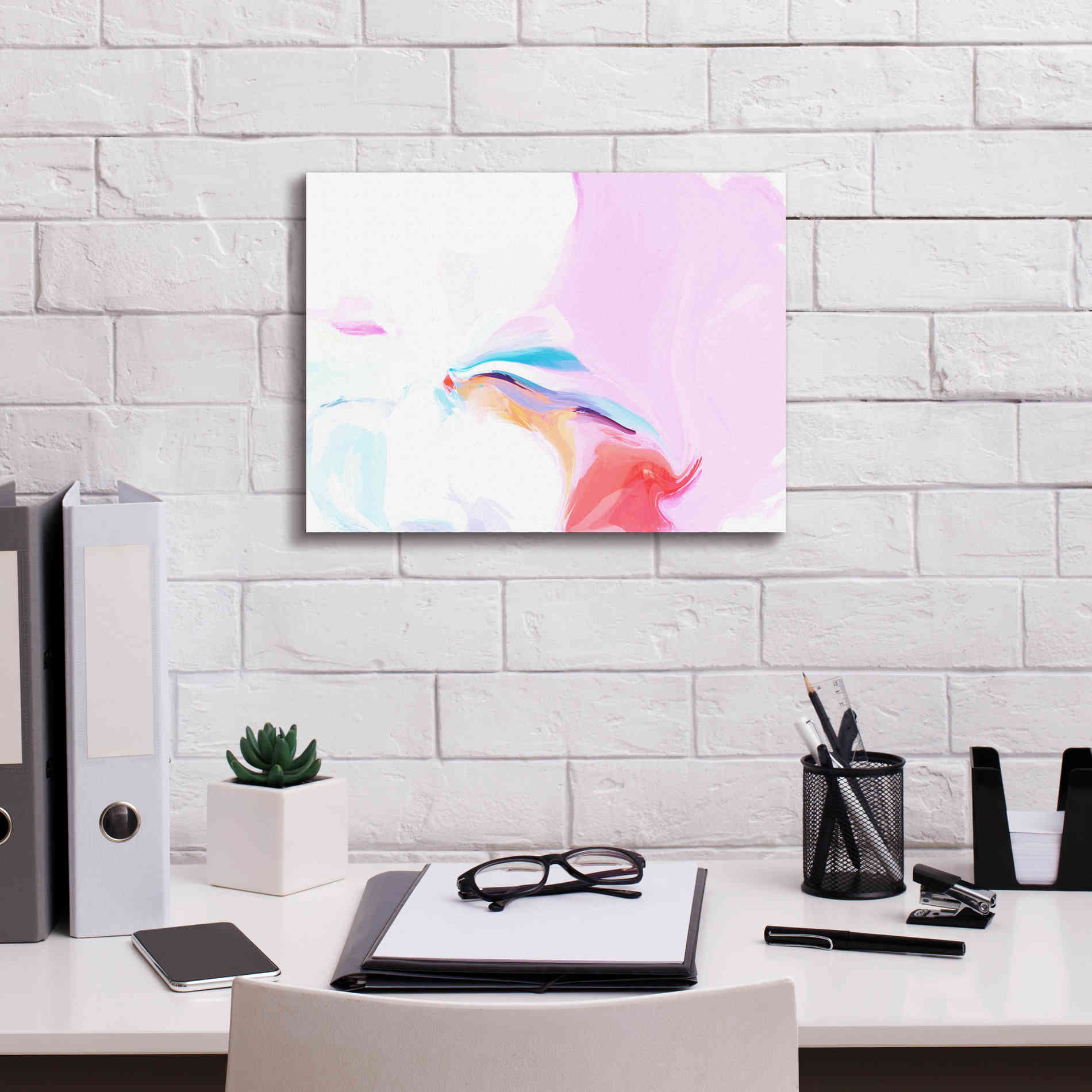 'Abstract Colorful Flows 8' by Irena Orlov Giclee Canvas Wall Art,16 x 12