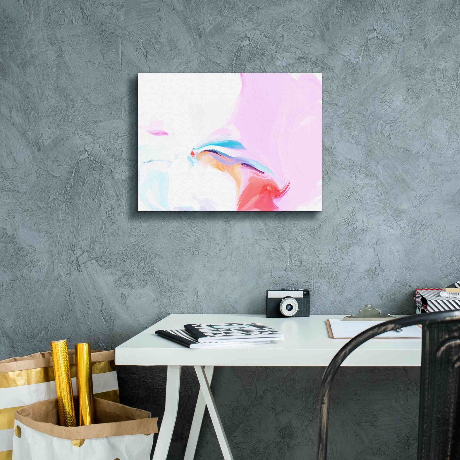 'Abstract Colorful Flows 8' by Irena Orlov Giclee Canvas Wall Art,16 x 12