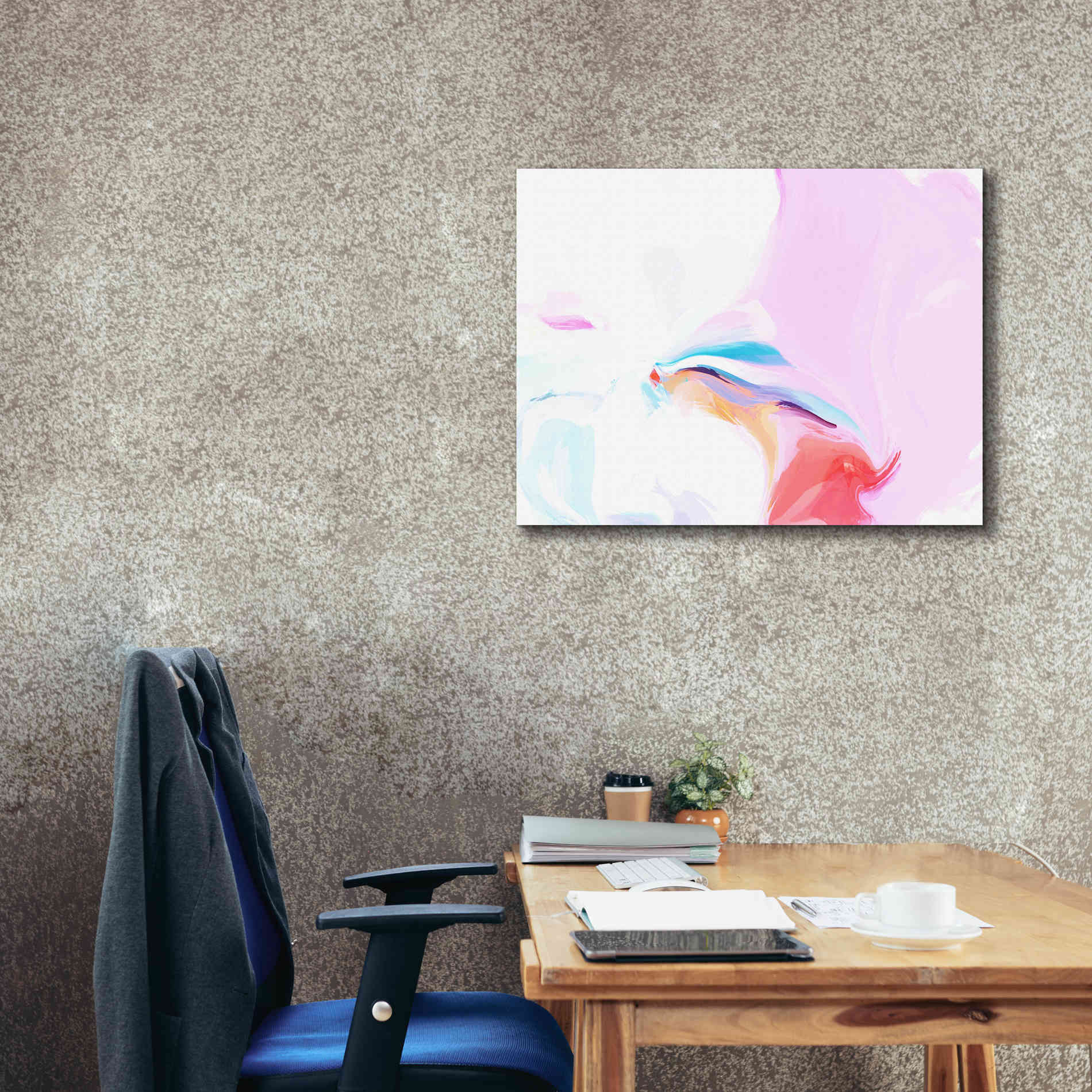 'Abstract Colorful Flows 8' by Irena Orlov Giclee Canvas Wall Art,34 x 26