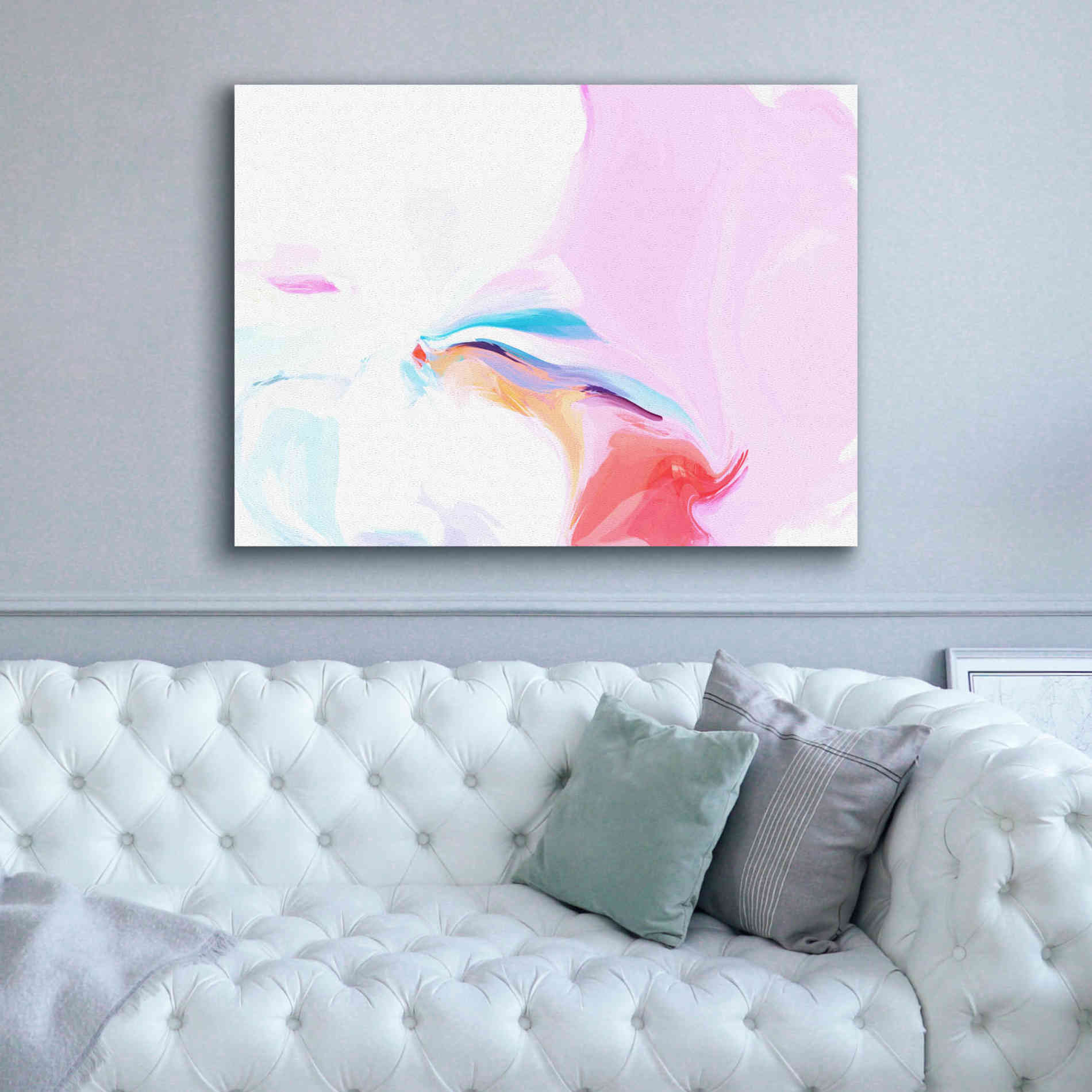 'Abstract Colorful Flows 8' by Irena Orlov Giclee Canvas Wall Art,54 x 40