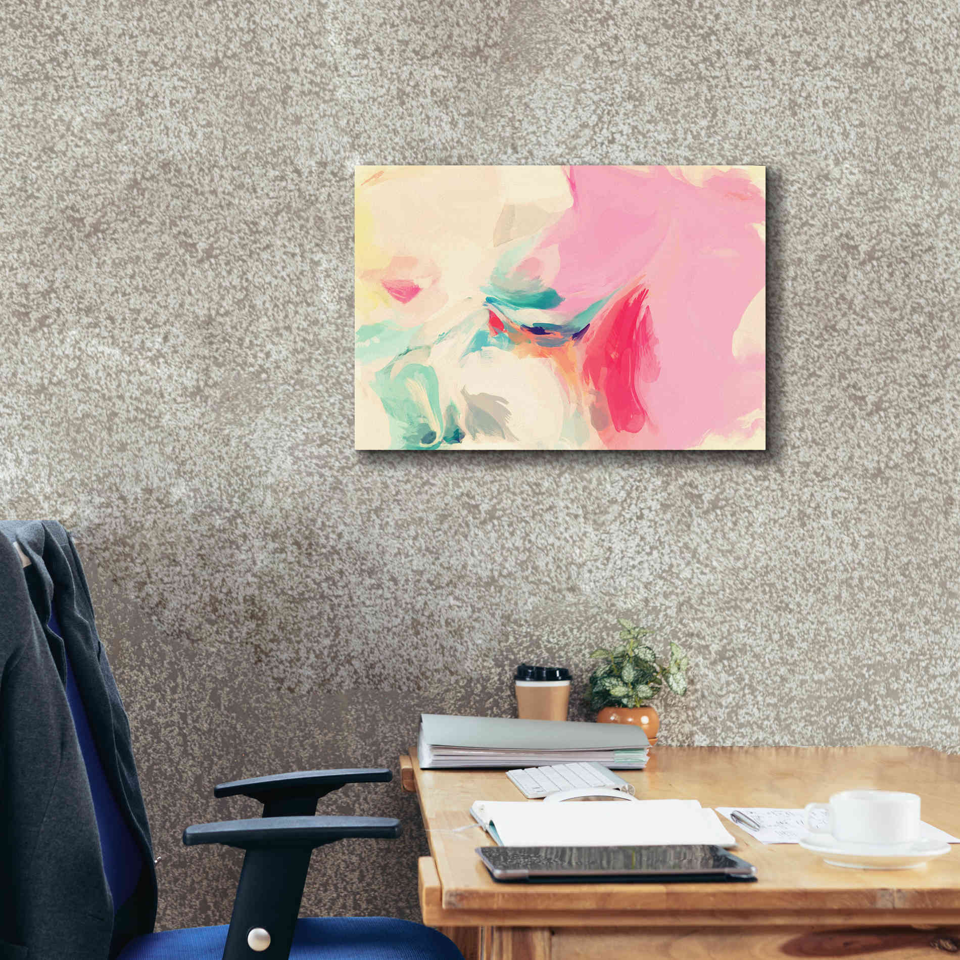 'Abstract Colorful Flows 9' by Irena Orlov Giclee Canvas Wall Art,26 x 18