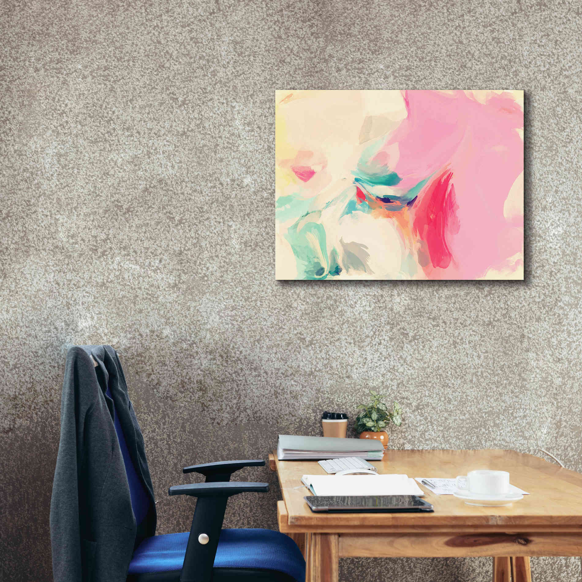 'Abstract Colorful Flows 9' by Irena Orlov Giclee Canvas Wall Art,34 x 26