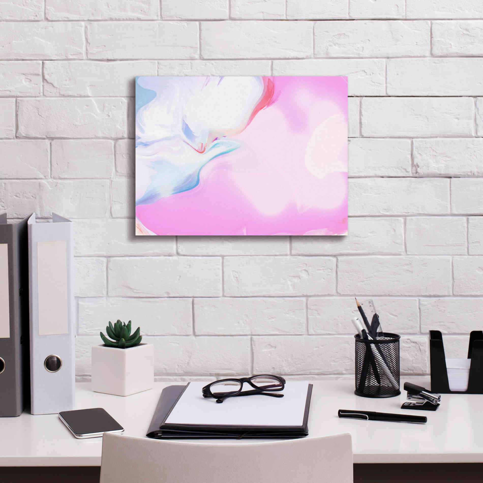 'Abstract Colorful Flows 10' by Irena Orlov Giclee Canvas Wall Art,16 x 12