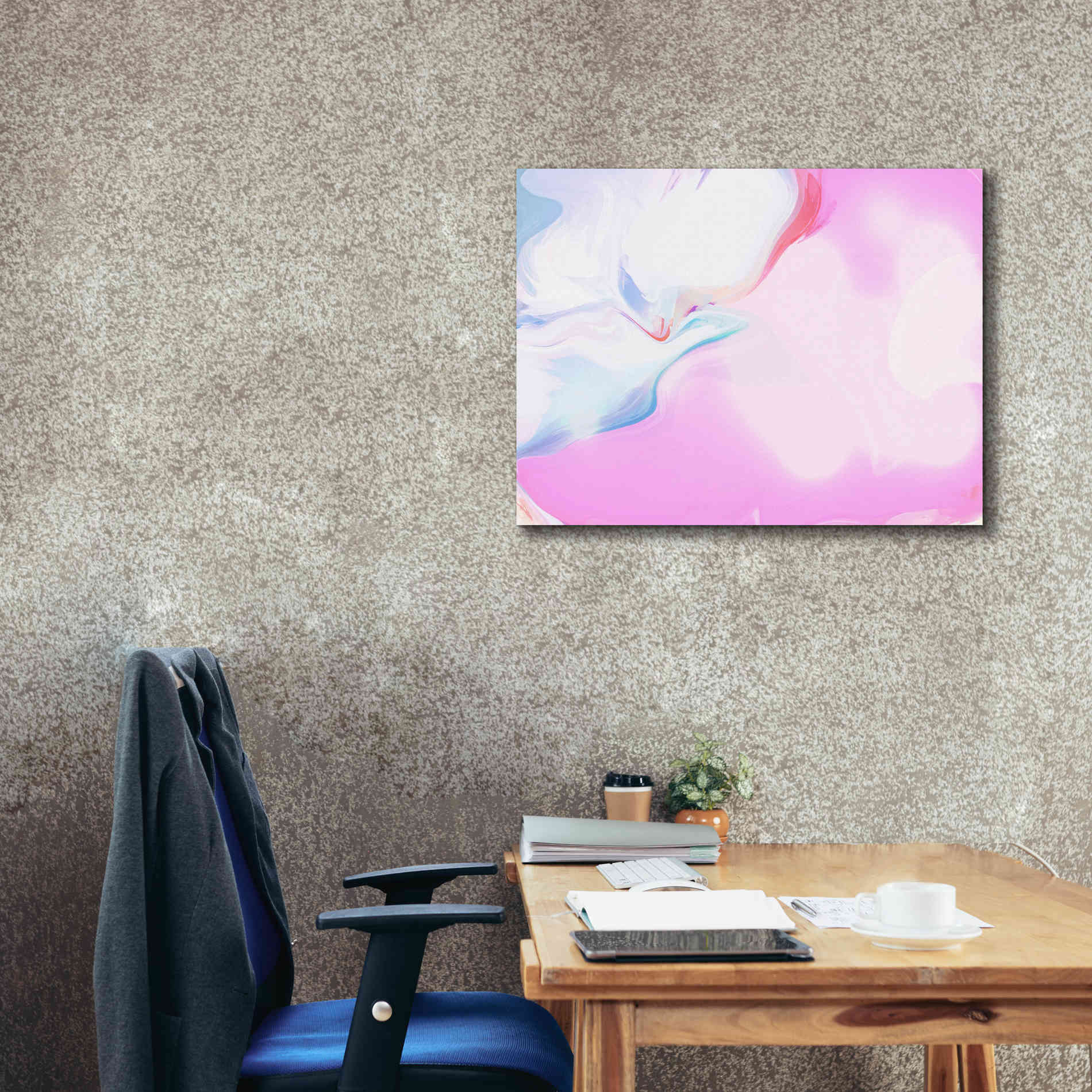 'Abstract Colorful Flows 10' by Irena Orlov Giclee Canvas Wall Art,34 x 26