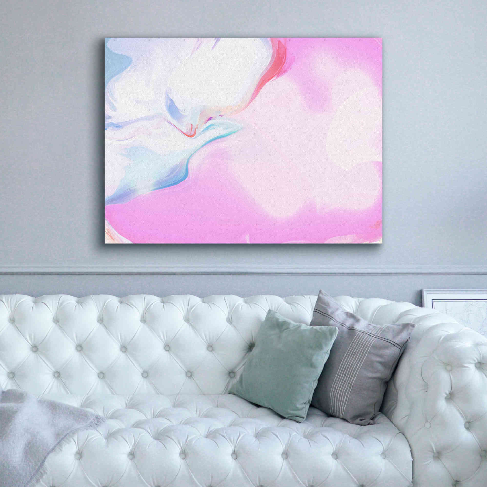 'Abstract Colorful Flows 10' by Irena Orlov Giclee Canvas Wall Art,54 x 40