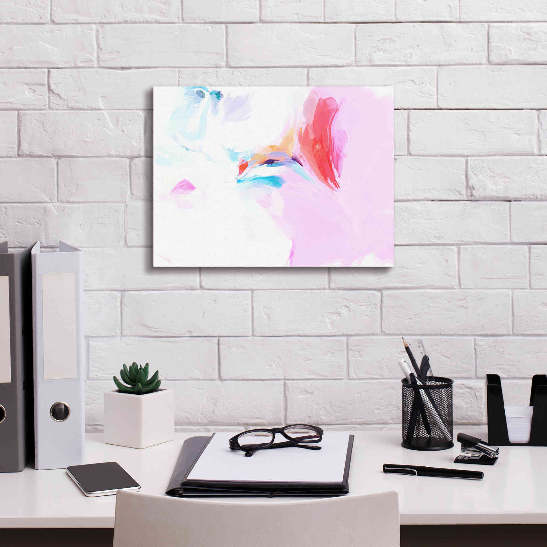 'Abstract Colorful Flows 11' by Irena Orlov Giclee Canvas Wall Art,16 x 12