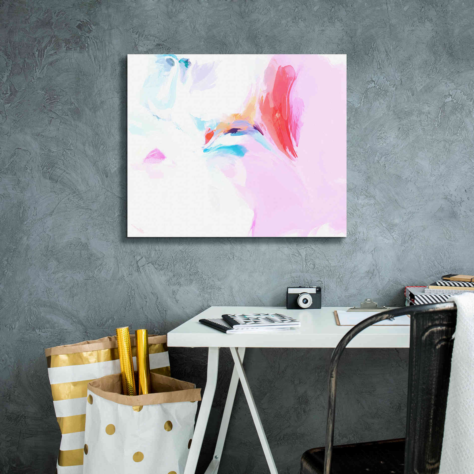 'Abstract Colorful Flows 11' by Irena Orlov Giclee Canvas Wall Art,24 x 20