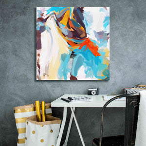 'Abstract Colorful Flows 12' by Irena Orlov Giclee Canvas Wall Art,26 x 26