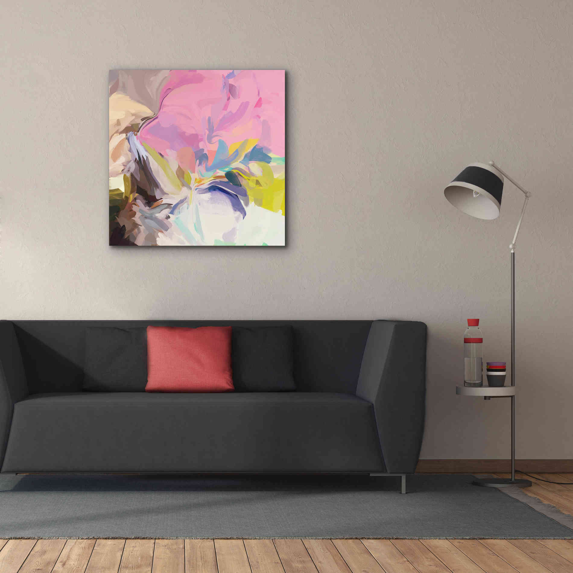 'Abstract Colorful Flows 13' by Irena Orlov Giclee Canvas Wall Art,37 x 37