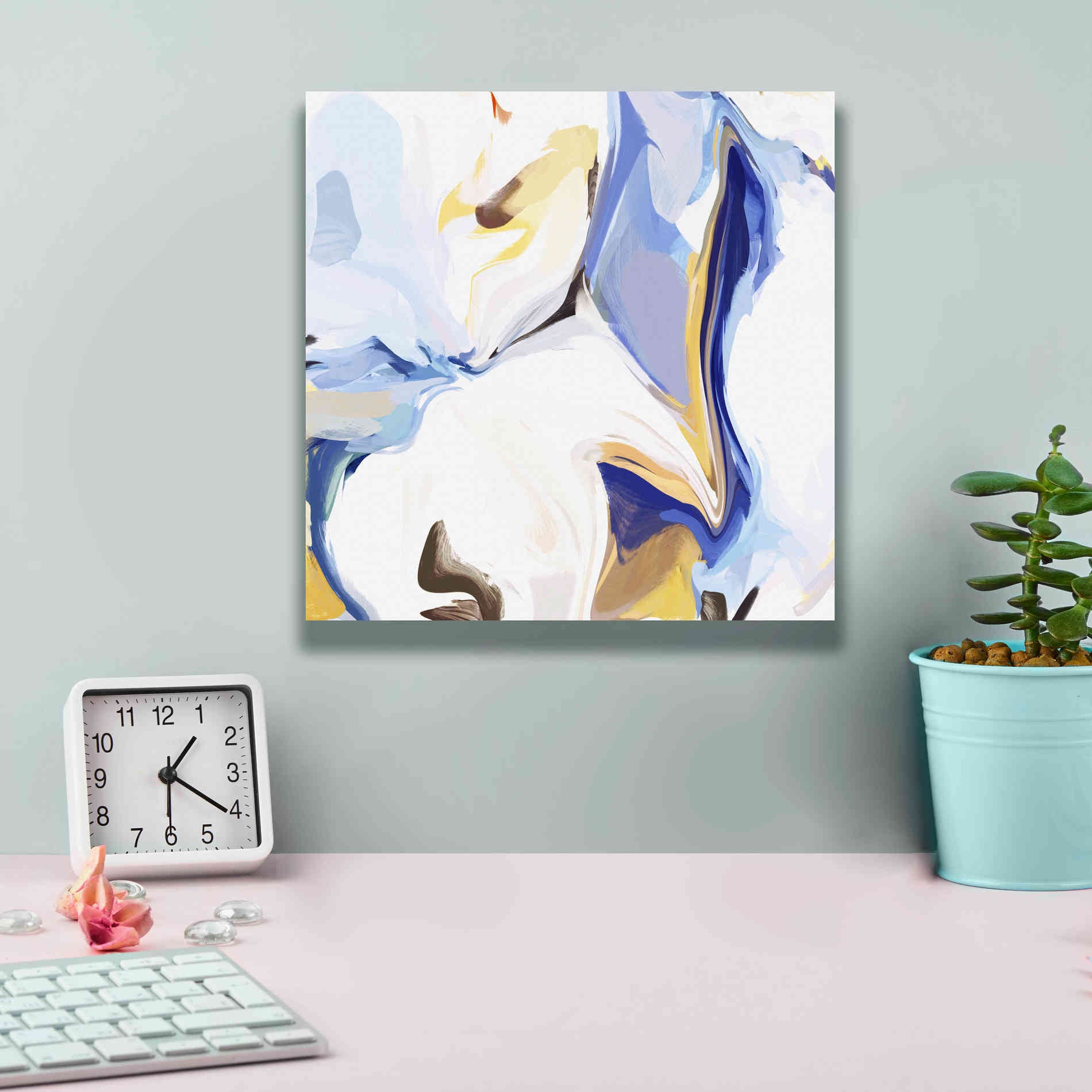 'Abstract Colorful Flows 14' by Irena Orlov Giclee Canvas Wall Art,12 x 12