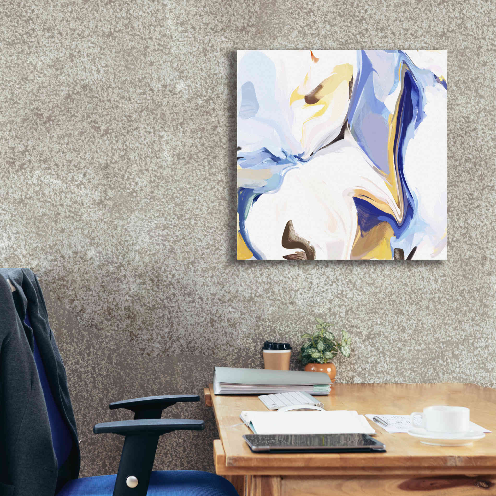 'Abstract Colorful Flows 14' by Irena Orlov Giclee Canvas Wall Art,26 x 26