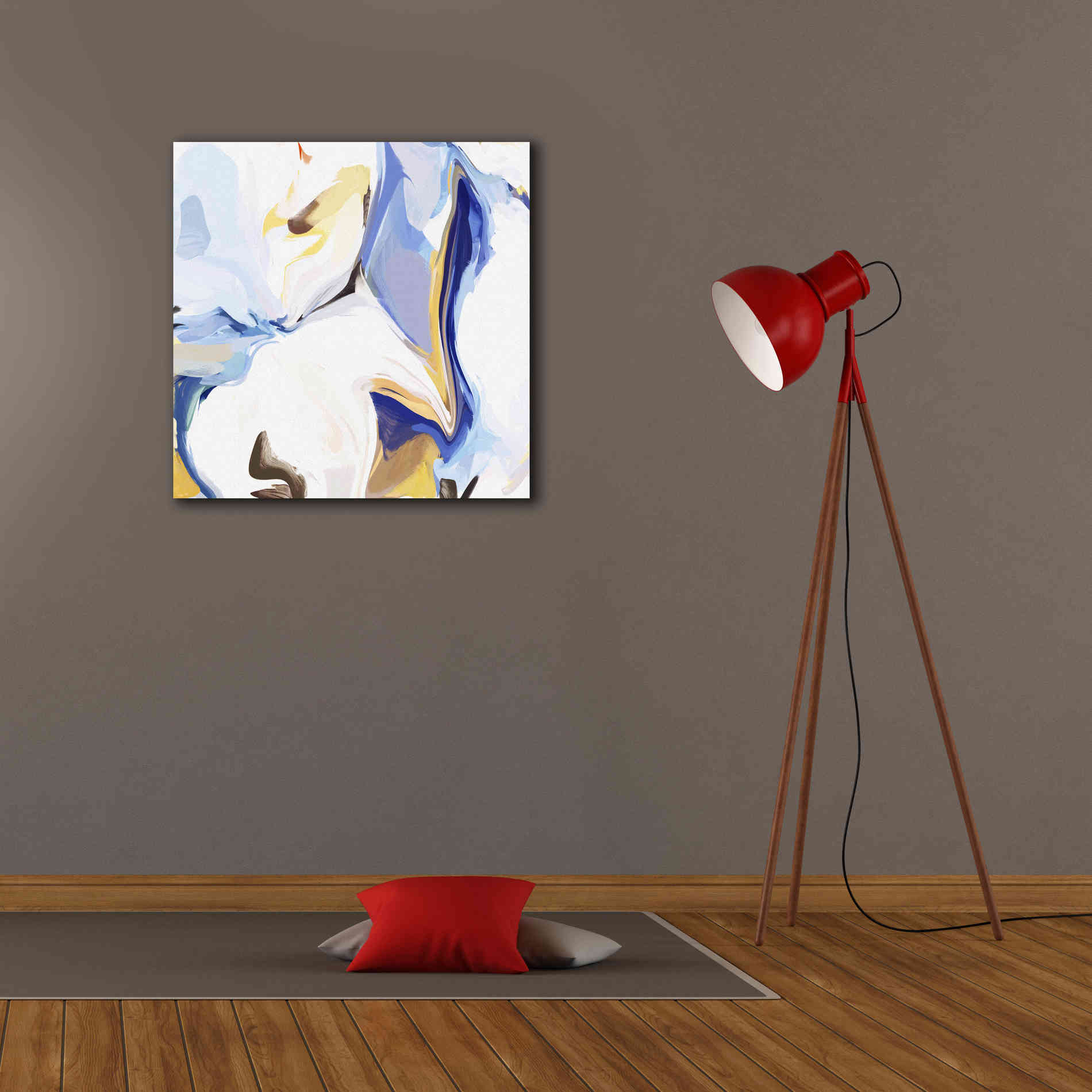 'Abstract Colorful Flows 14' by Irena Orlov Giclee Canvas Wall Art,26 x 26