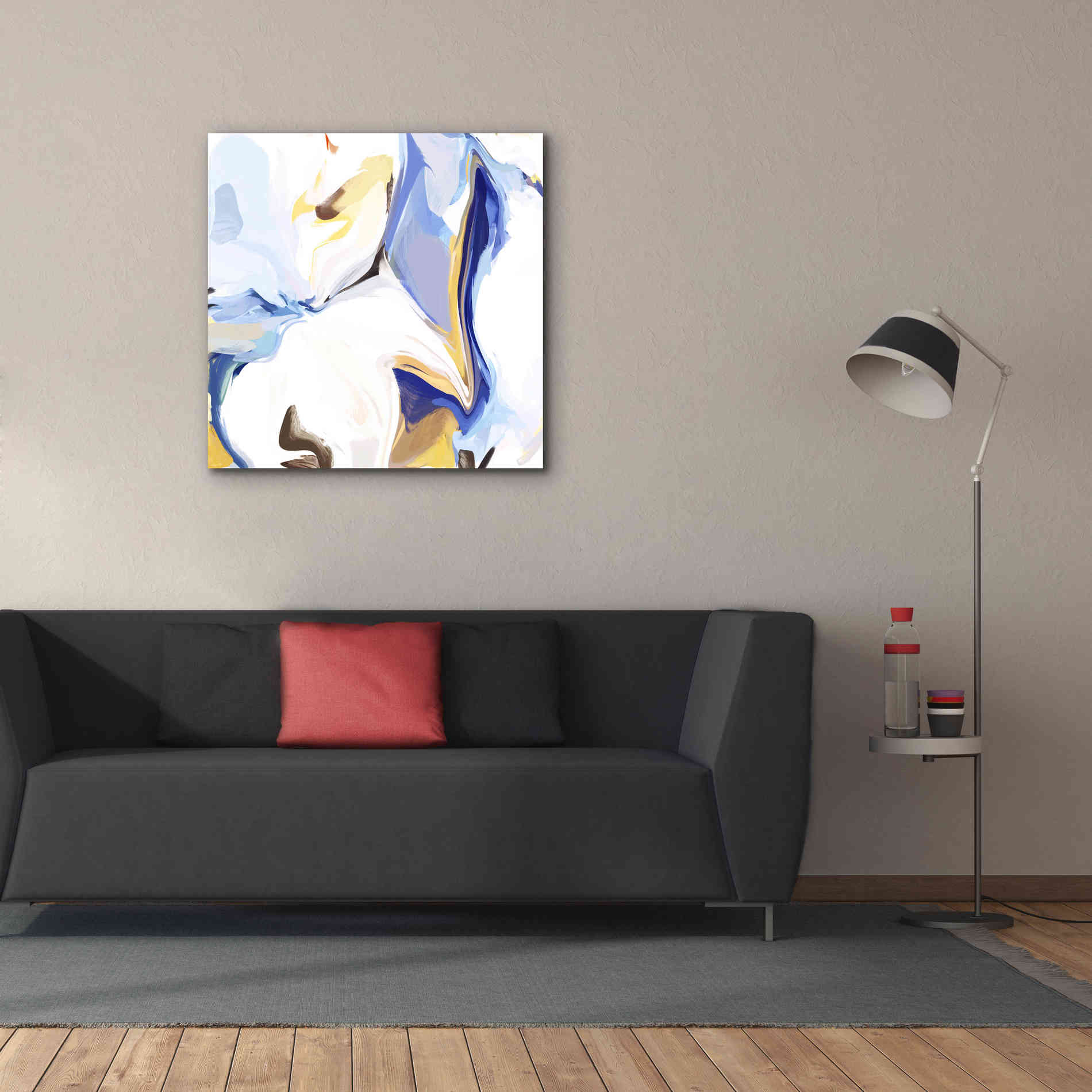 'Abstract Colorful Flows 14' by Irena Orlov Giclee Canvas Wall Art,37 x 37