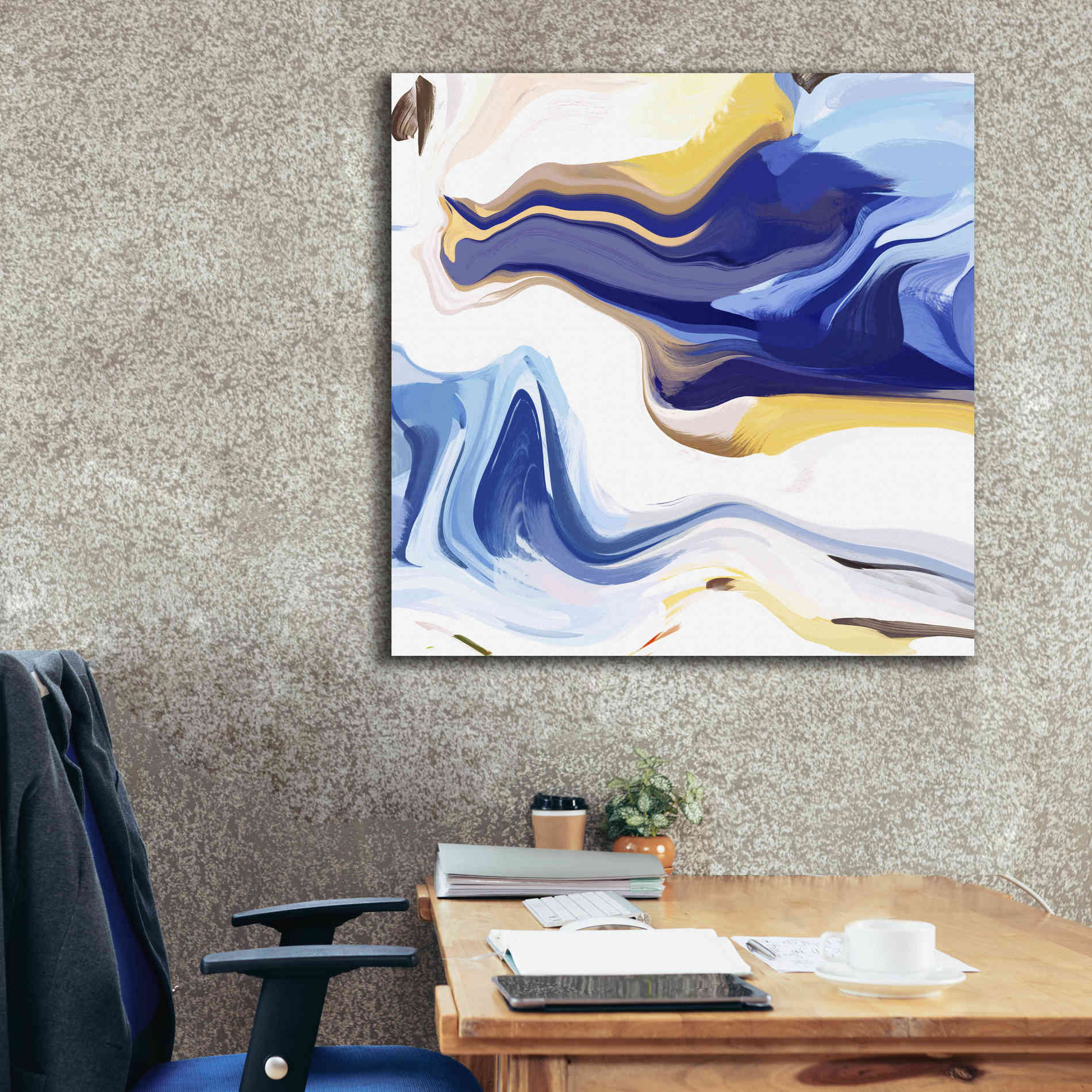 'Abstract Colorful Flows 16' by Irena Orlov Giclee Canvas Wall Art,37 x 37