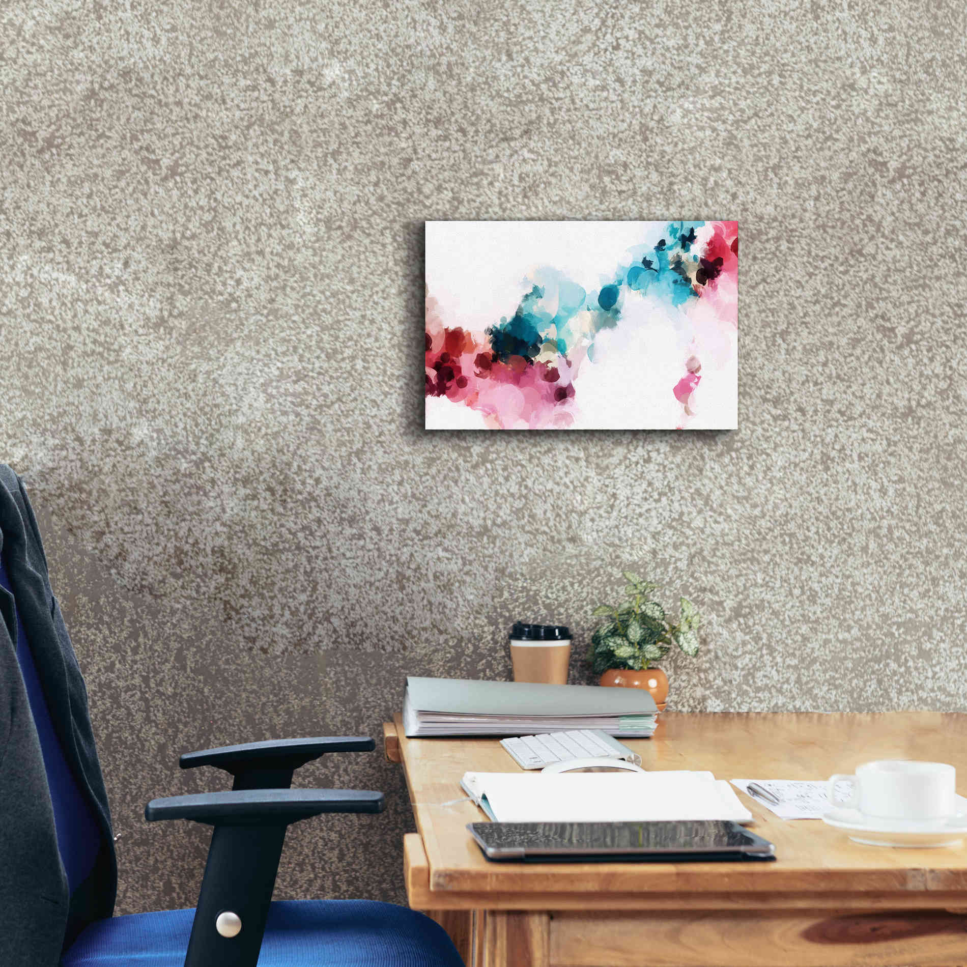 'Abstract Colorful Flows 17' by Irena Orlov Giclee Canvas Wall Art,18 x 12