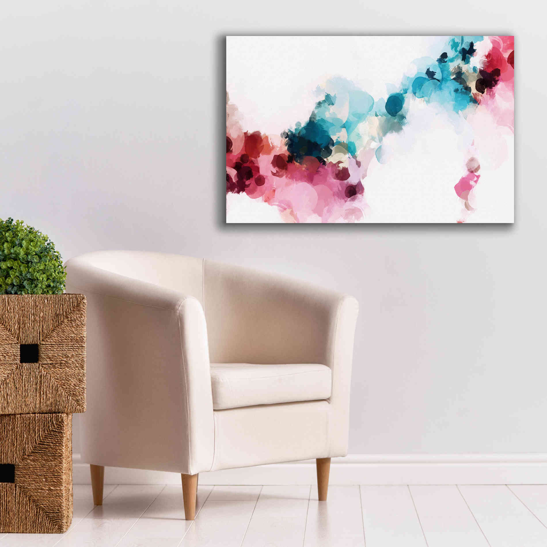 'Abstract Colorful Flows 17' by Irena Orlov Giclee Canvas Wall Art,40 x 26