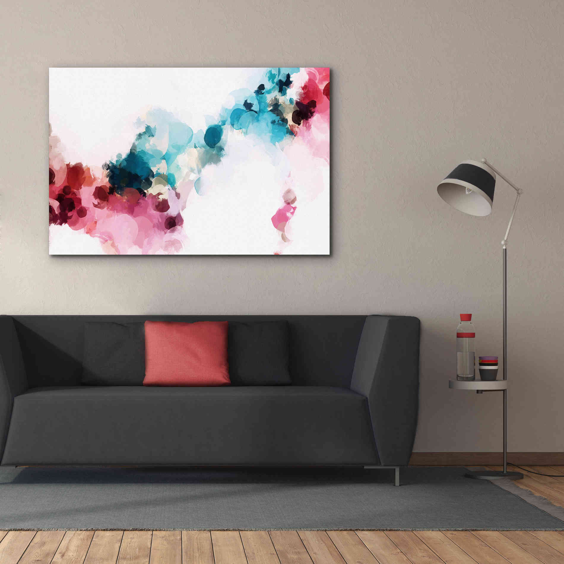 'Abstract Colorful Flows 17' by Irena Orlov Giclee Canvas Wall Art,60 x 40