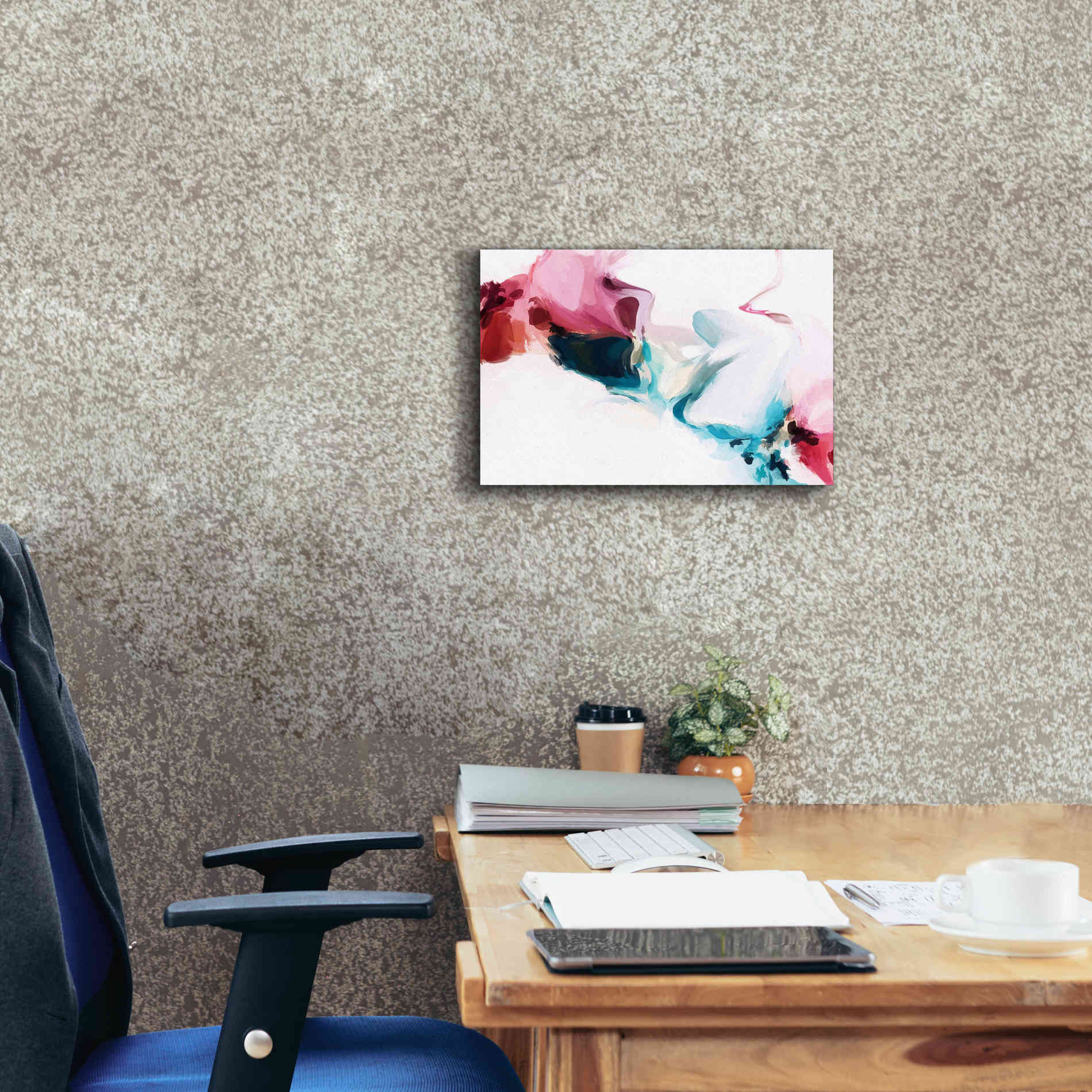 'Abstract Colorful Flows 18' by Irena Orlov Giclee Canvas Wall Art,18 x 12