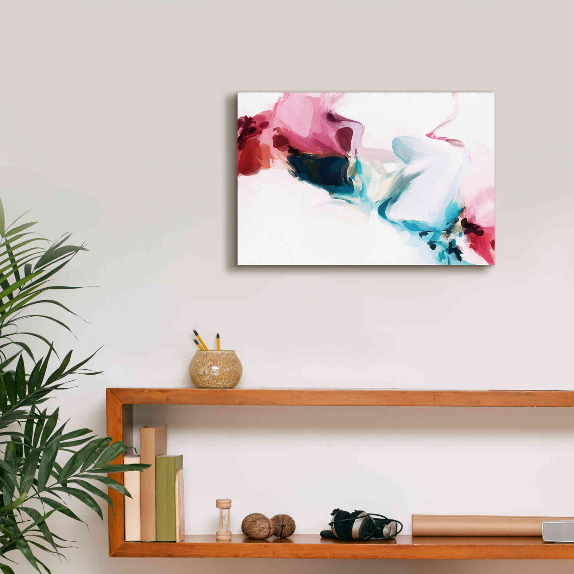 'Abstract Colorful Flows 18' by Irena Orlov Giclee Canvas Wall Art,18 x 12