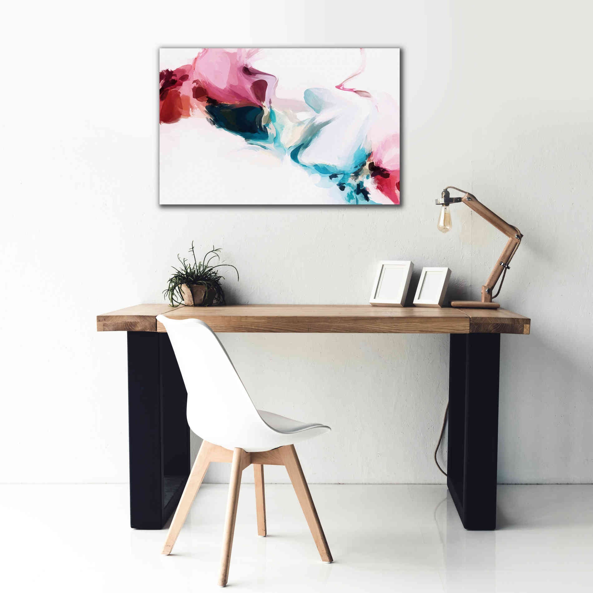 'Abstract Colorful Flows 18' by Irena Orlov Giclee Canvas Wall Art,40 x 26