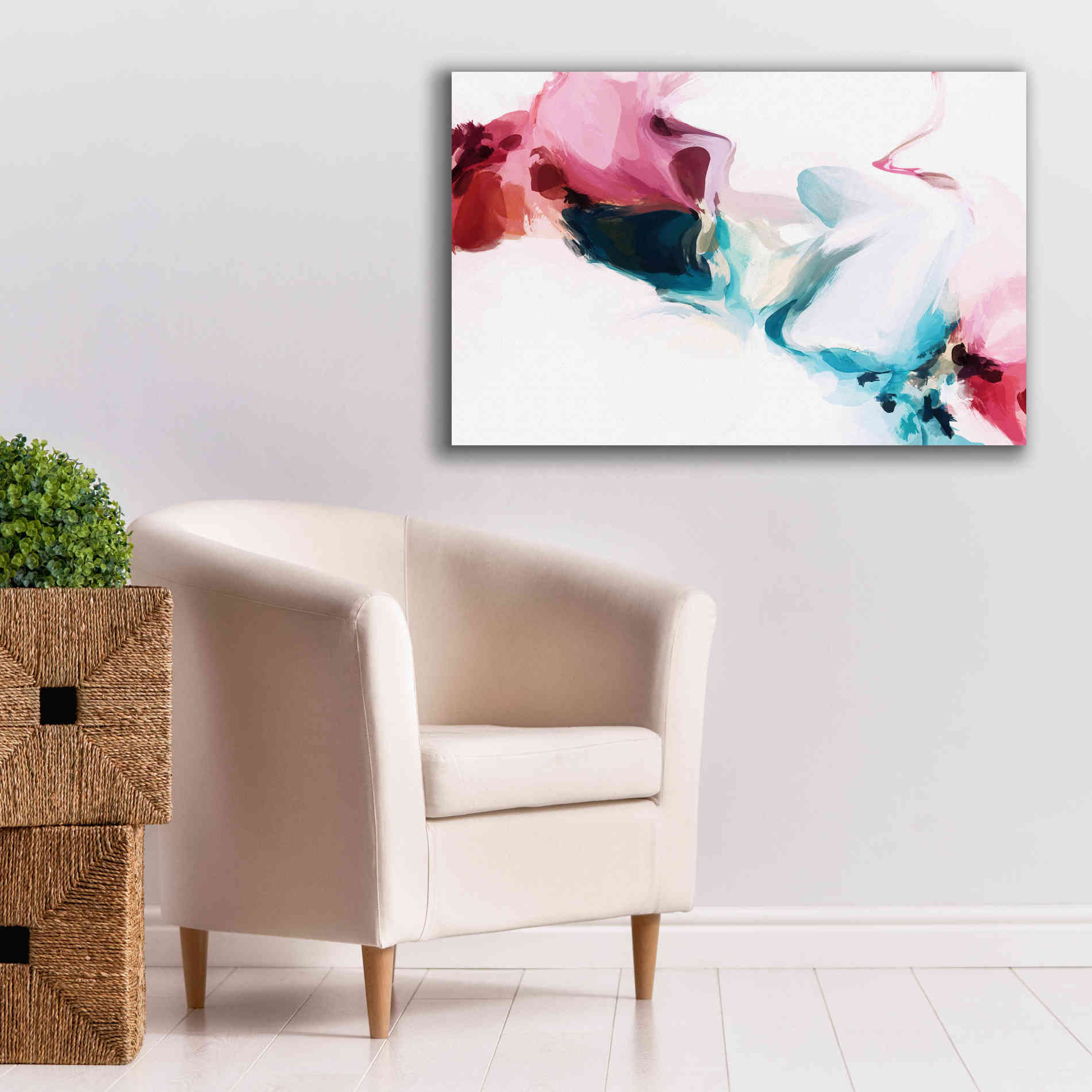 'Abstract Colorful Flows 18' by Irena Orlov Giclee Canvas Wall Art,40 x 26