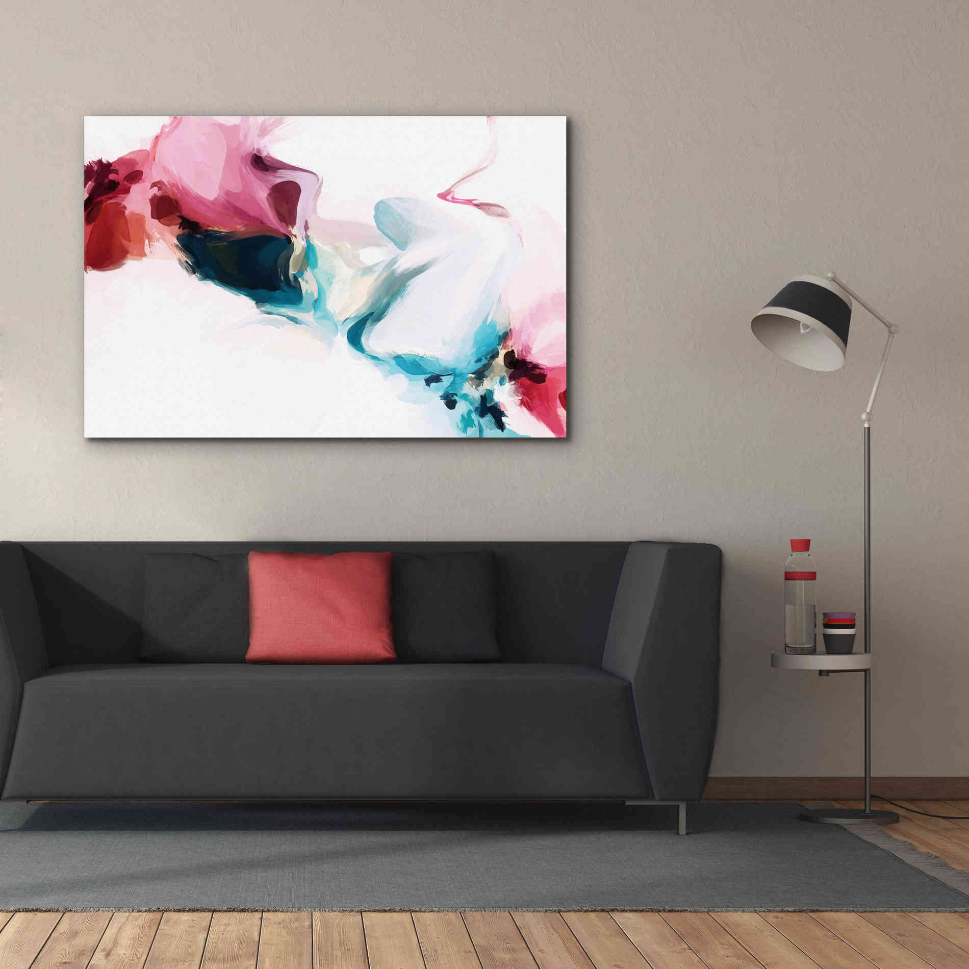 'Abstract Colorful Flows 18' by Irena Orlov Giclee Canvas Wall Art,60 x 40