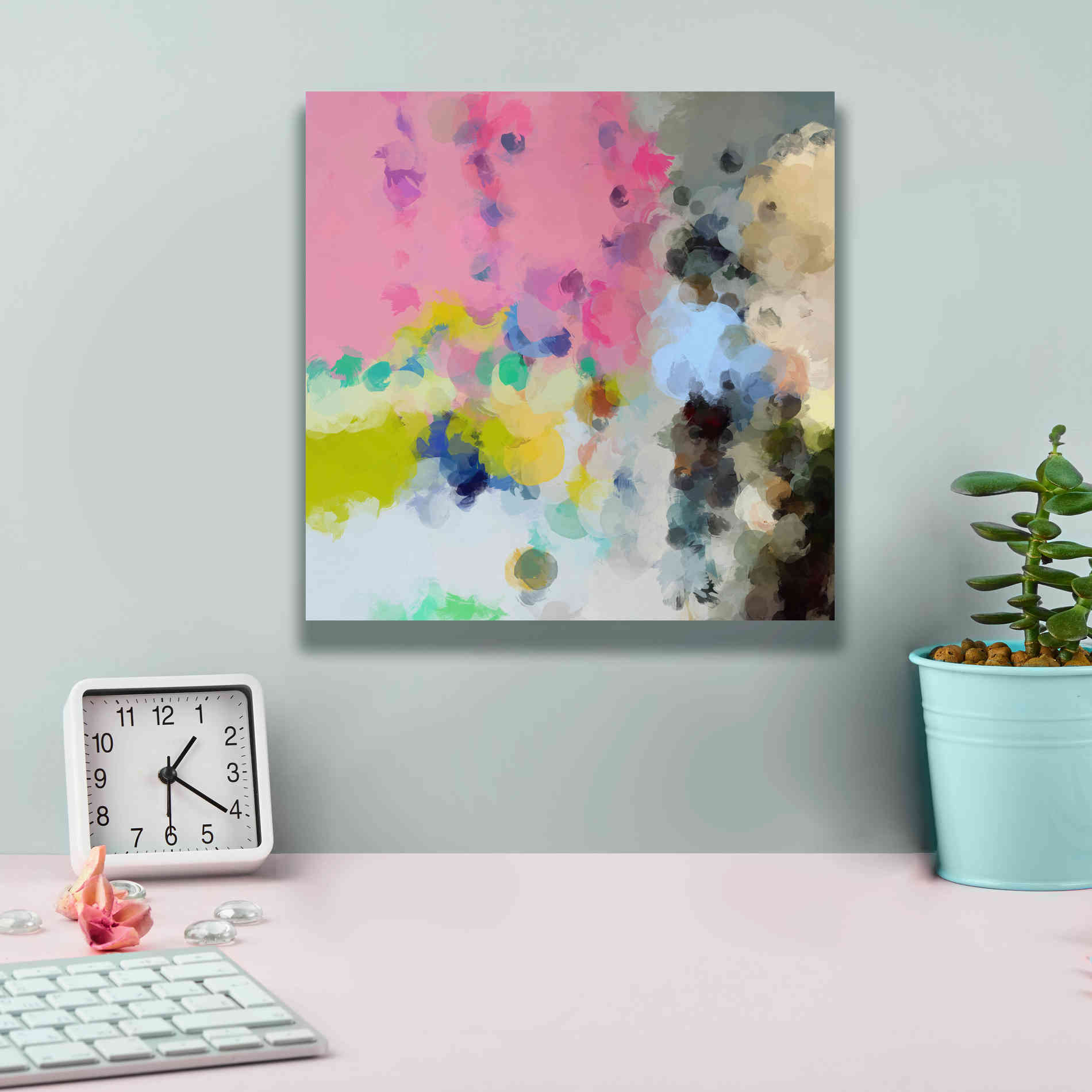 'Abstract Colorful Flows 20' by Irena Orlov Giclee Canvas Wall Art,12 x 12