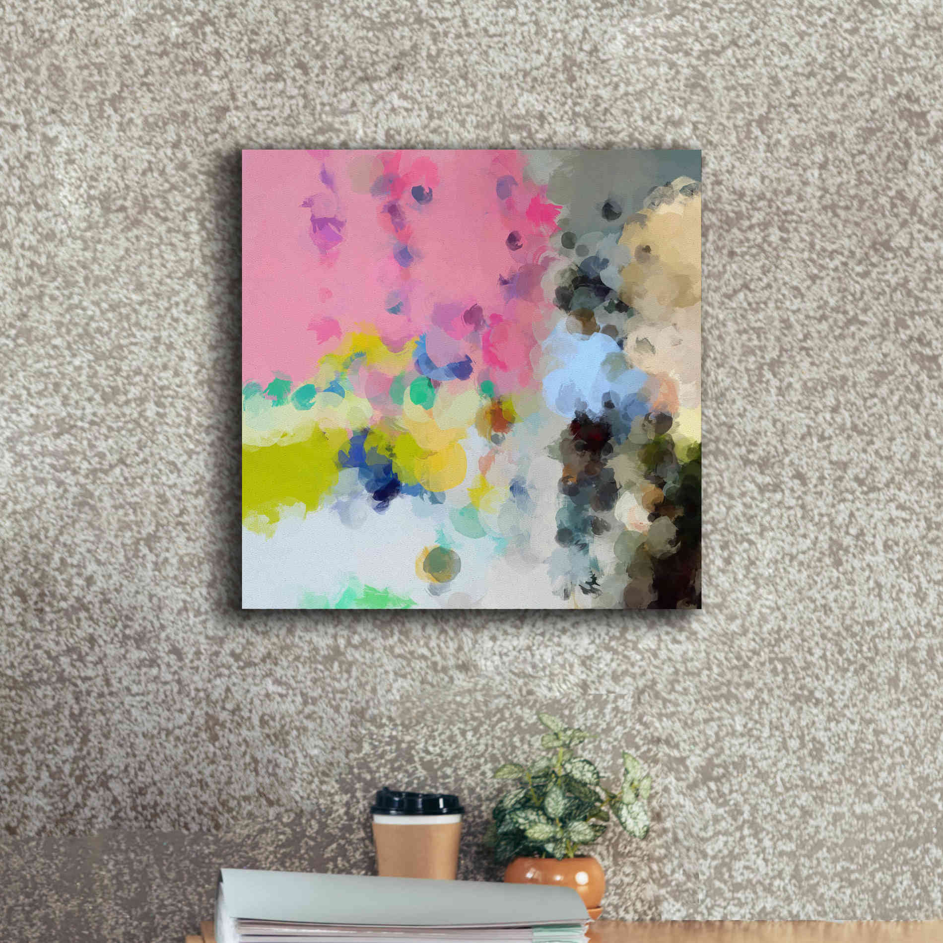 'Abstract Colorful Flows 20' by Irena Orlov Giclee Canvas Wall Art,18 x 18