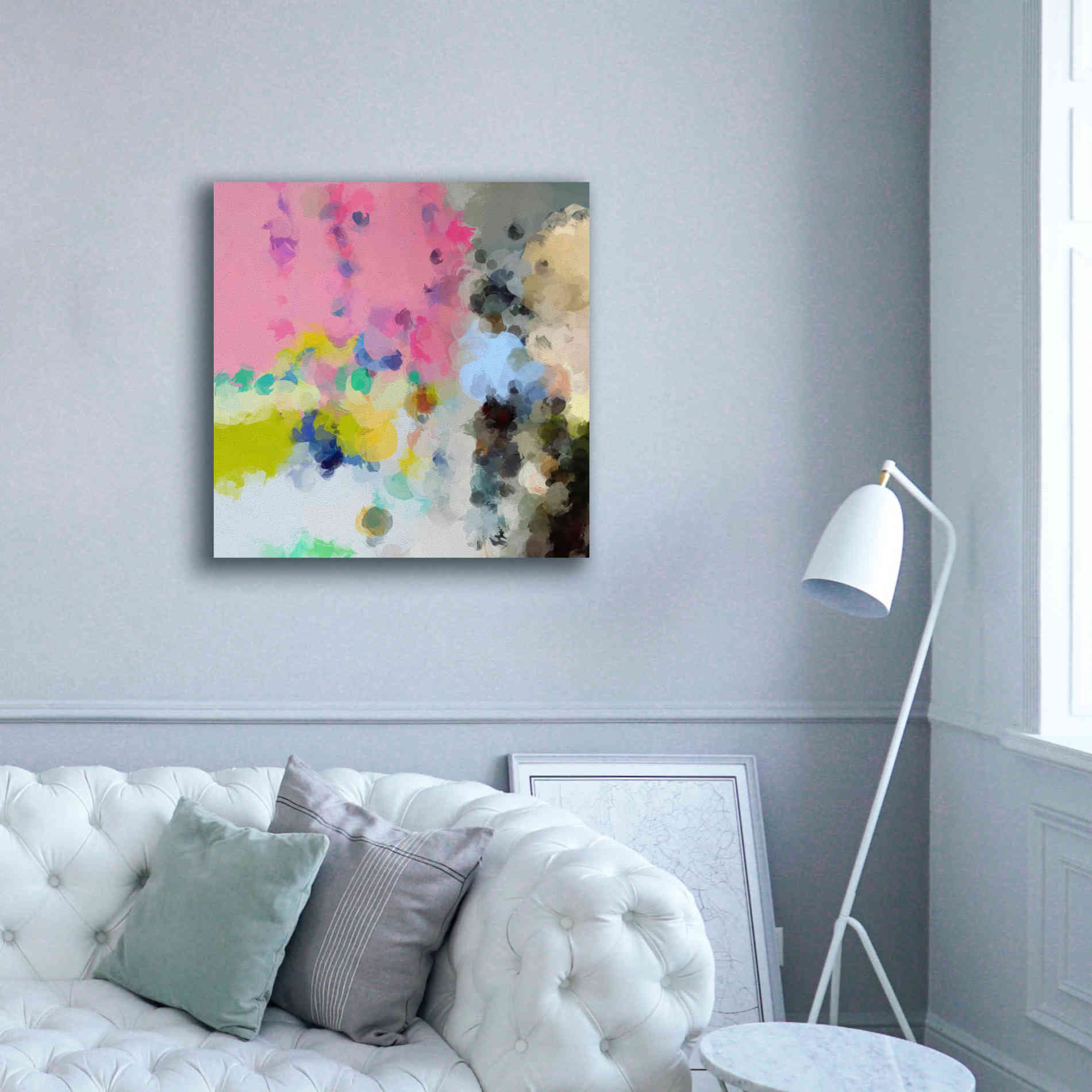 'Abstract Colorful Flows 20' by Irena Orlov Giclee Canvas Wall Art,37 x 37