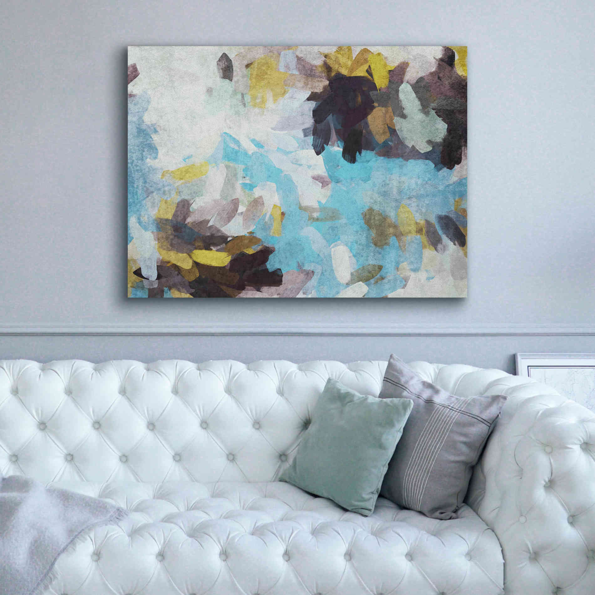 'Abstract Colorful Flows 21' by Irena Orlov Giclee Canvas Wall Art,54 x 40