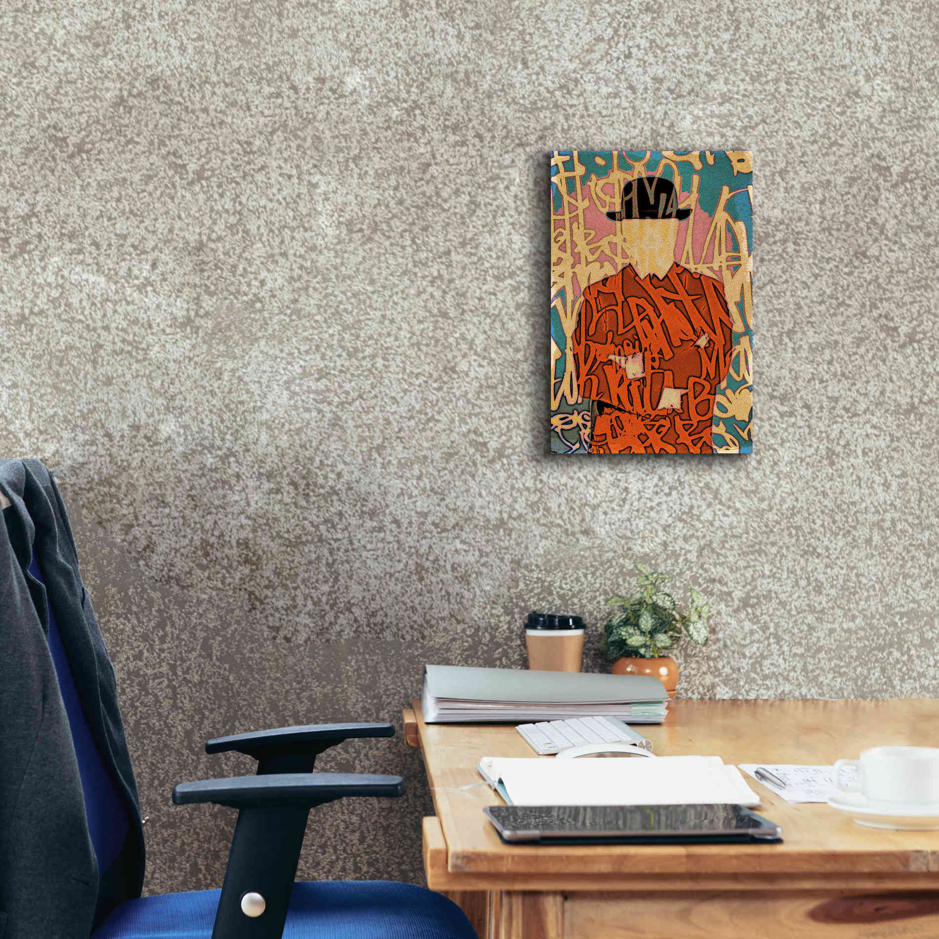 'Graffiti Man 10' by Irena Orlov Giclee Canvas Wall Art,12 x 18