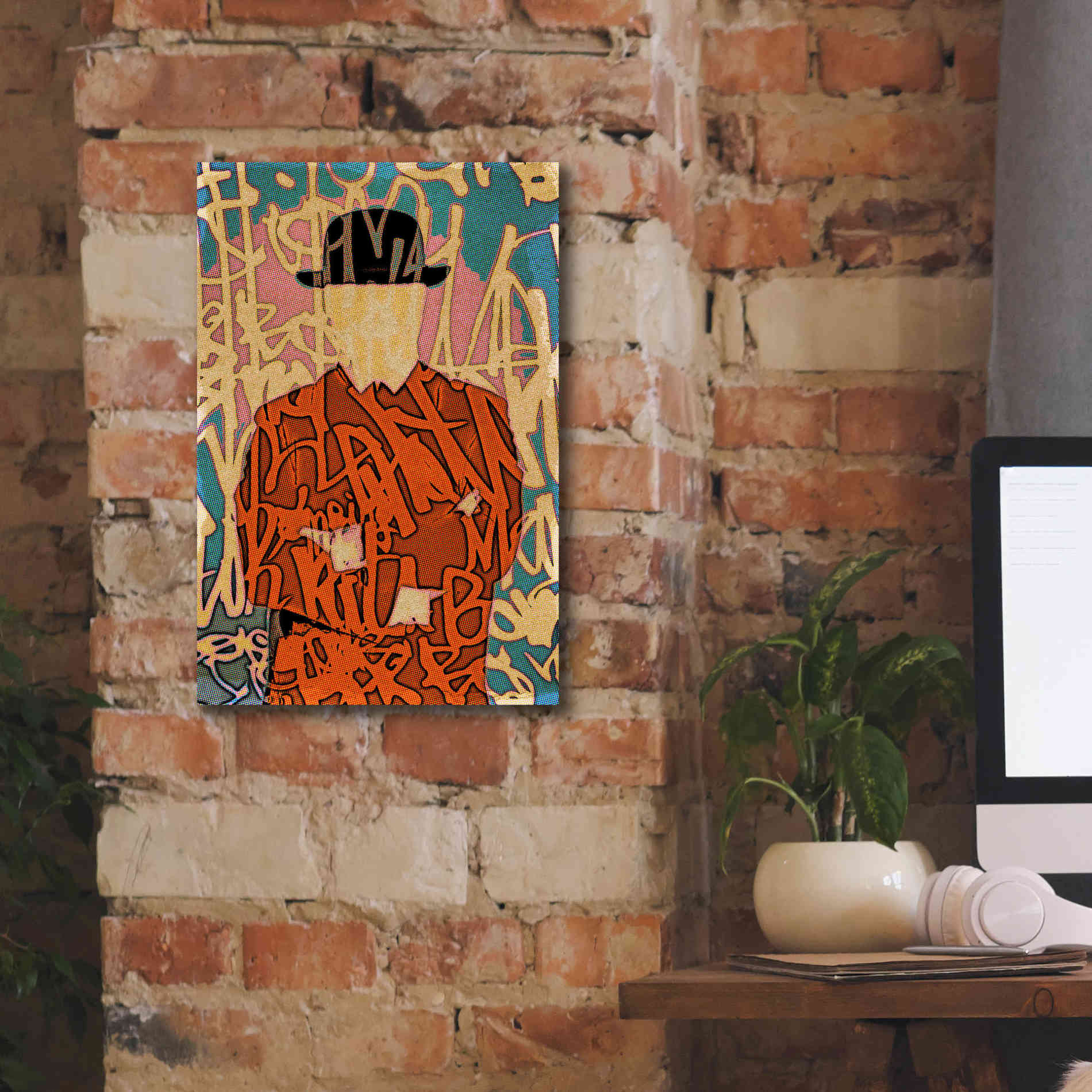 'Graffiti Man 10' by Irena Orlov Giclee Canvas Wall Art,12 x 18