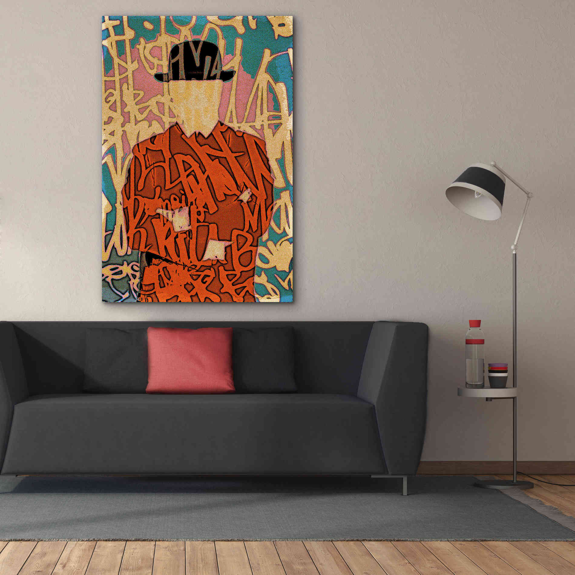 'Graffiti Man 10' by Irena Orlov Giclee Canvas Wall Art,40 x 60