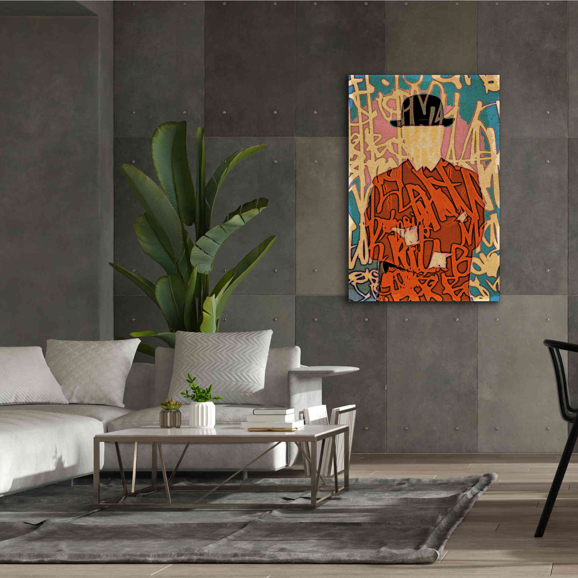 'Graffiti Man 10' by Irena Orlov Giclee Canvas Wall Art,40 x 60
