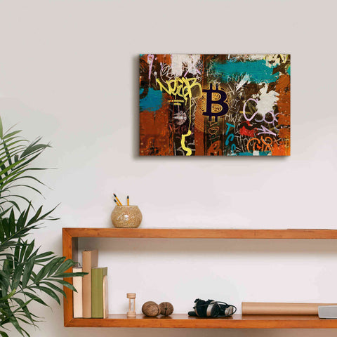 Image of 'Graffiti Bitcoin 1' by Irena Orlov Giclee Canvas Wall Art,18 x 12